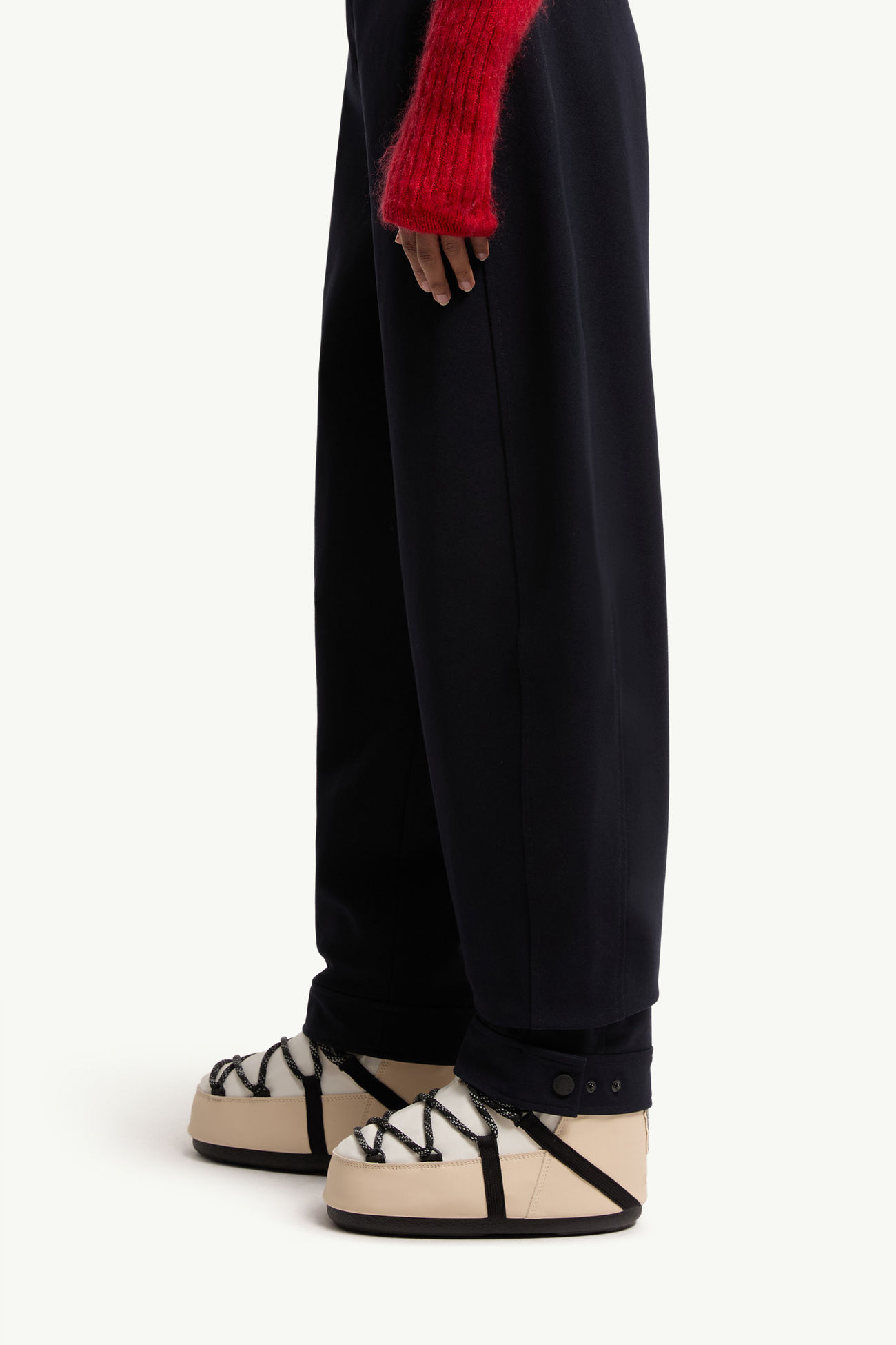 Technical Twill Pants Women Navy Blue Moncler 1