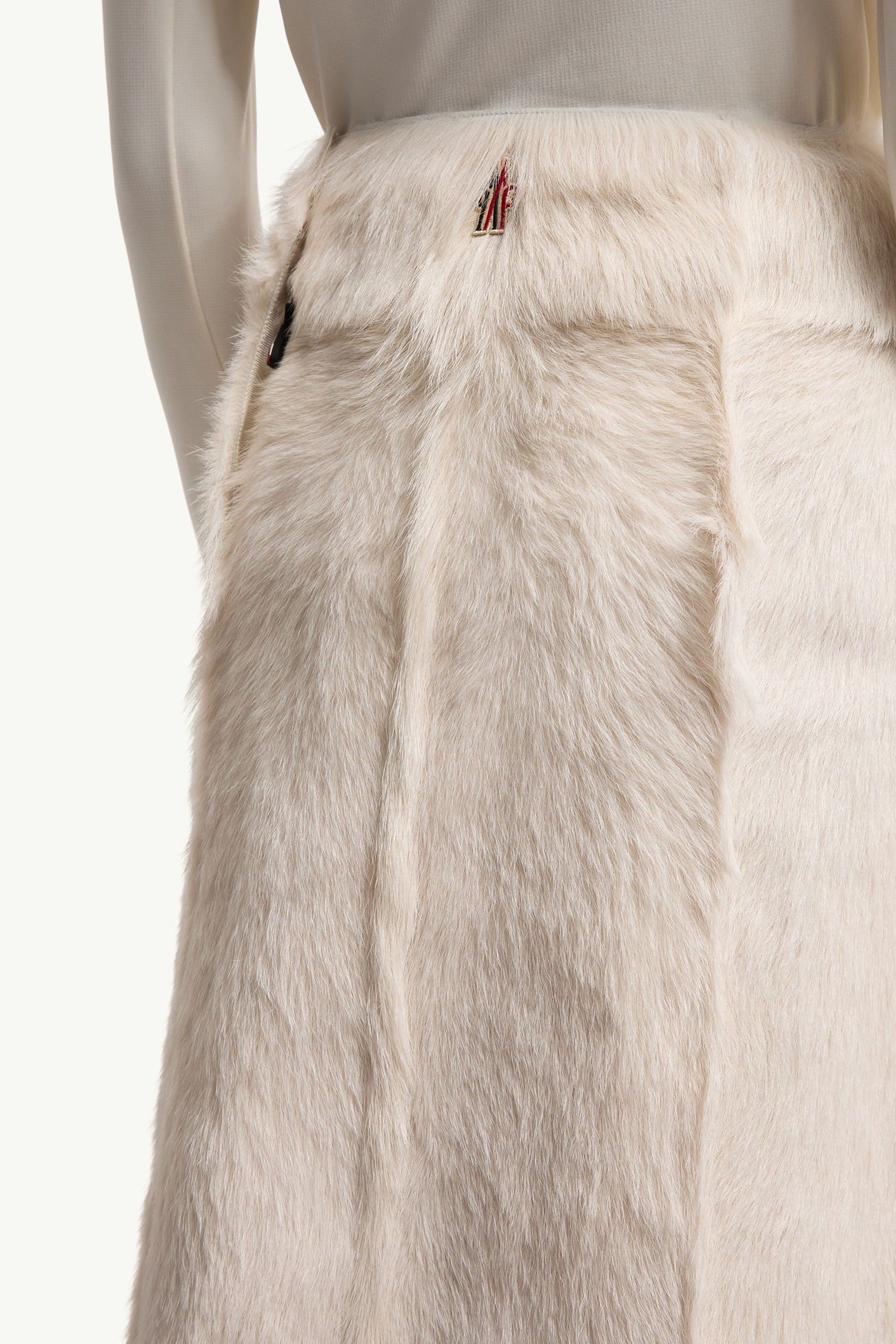Shearling Knee-Length Skirt Women White Moncler 5