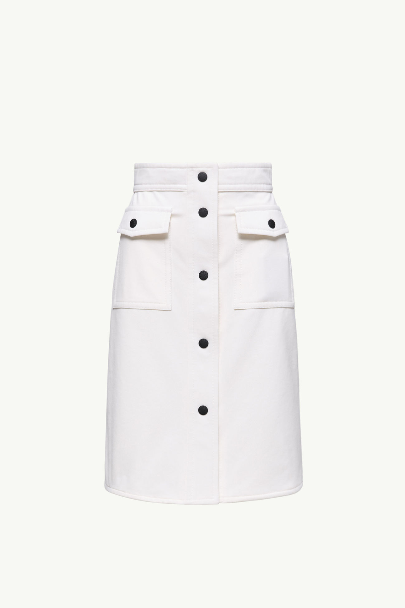 Technical Twill Knee-Length Skirt Women White Moncler 2