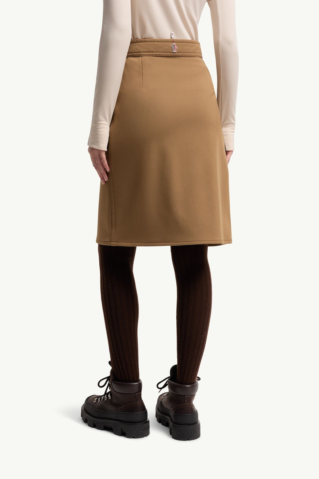 Technical Twill Knee-Length Skirt Women Brown Moncler 4