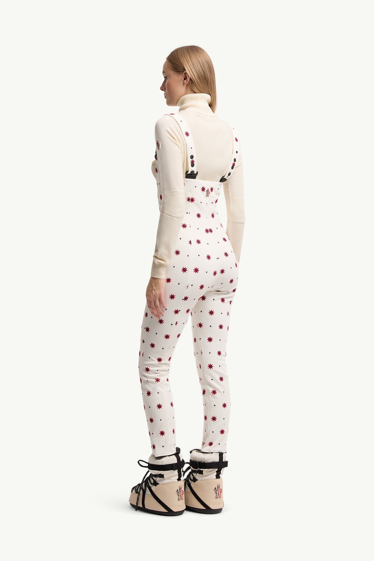 女士几何图案斜纹背带裤 女士 白色 Moncler 4