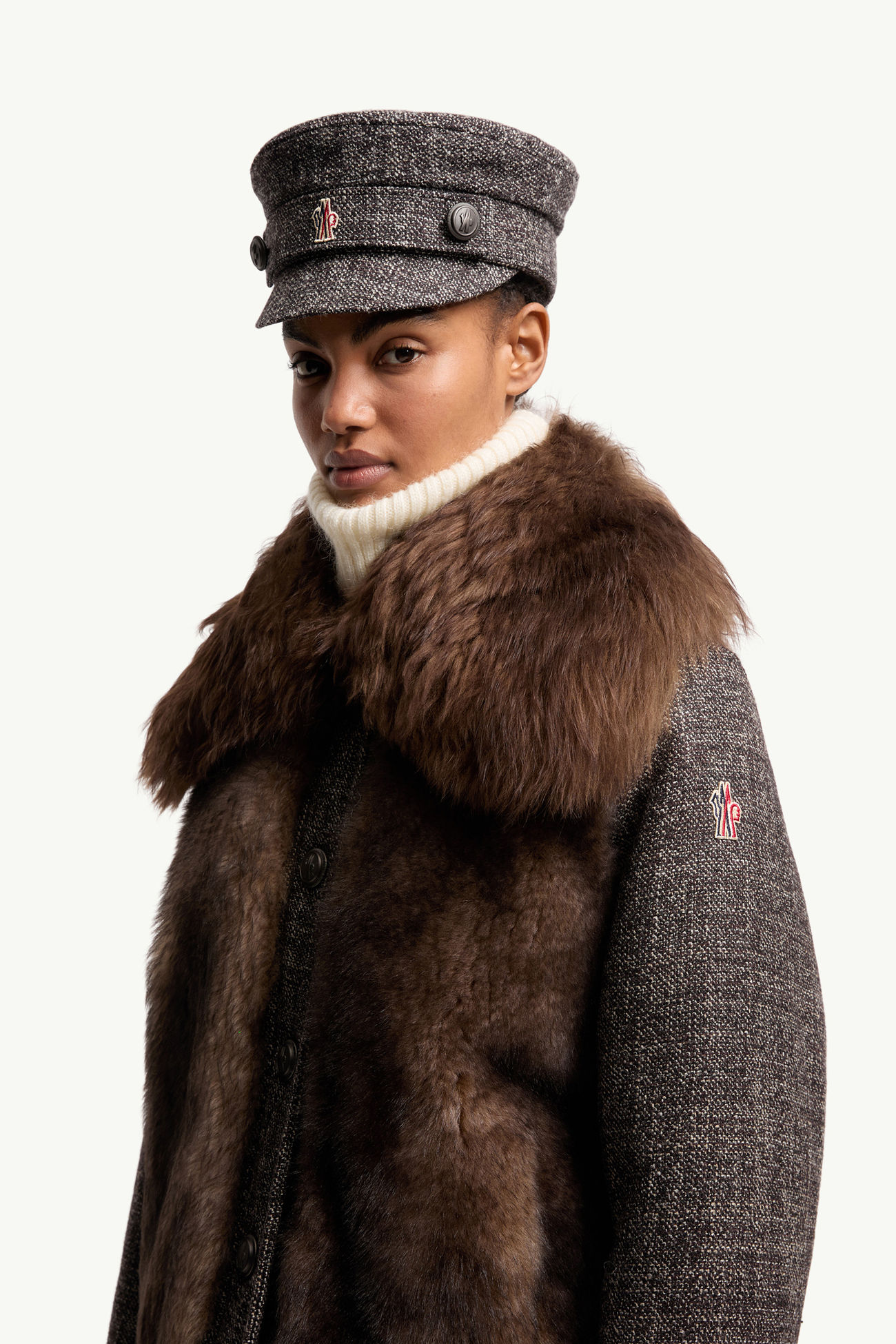 Wool Cap Women Brown Moncler 1