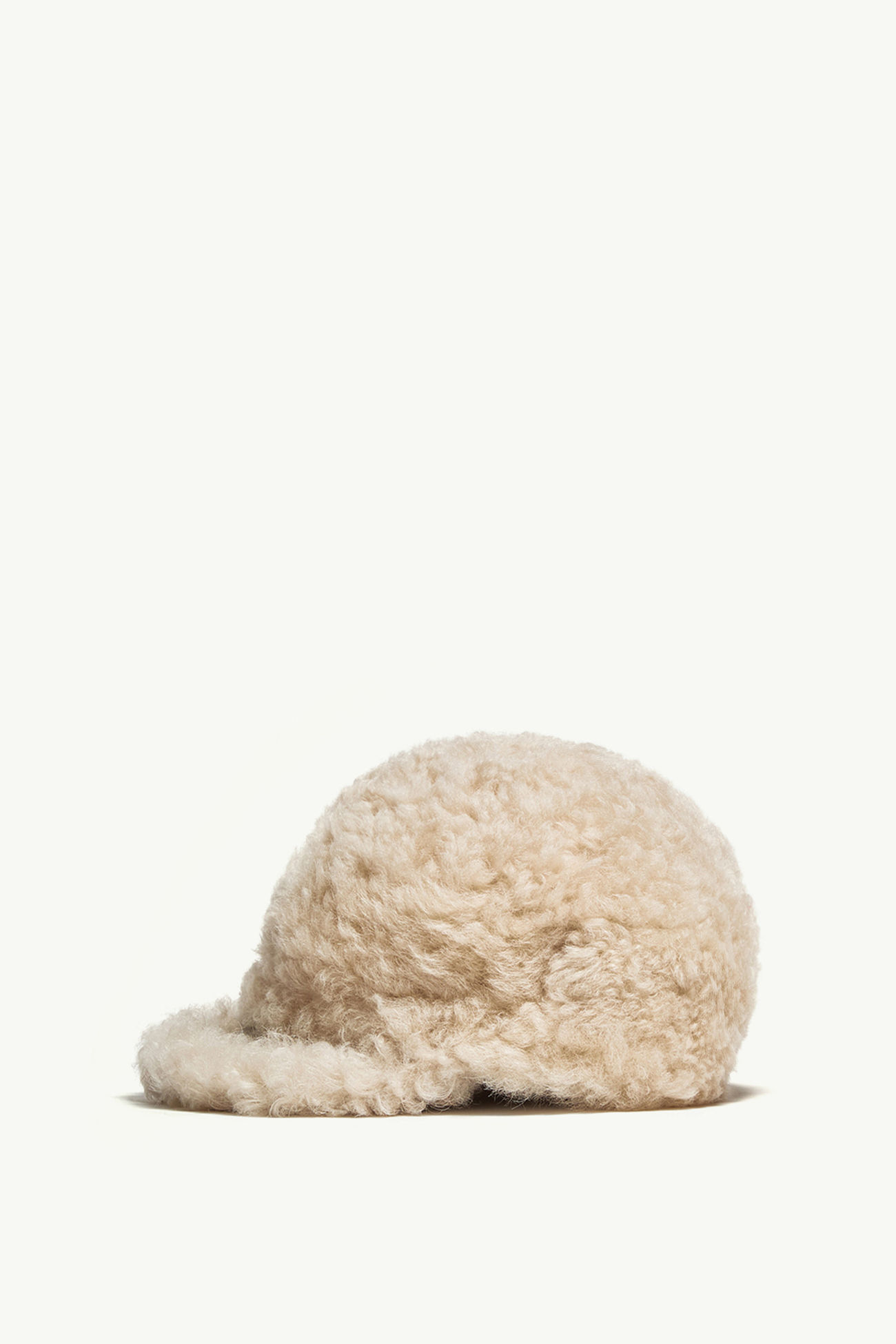 Gorra con ribete de piel de oveja joven y GORE-TEX Mujer Blanco Marfil Moncler 2