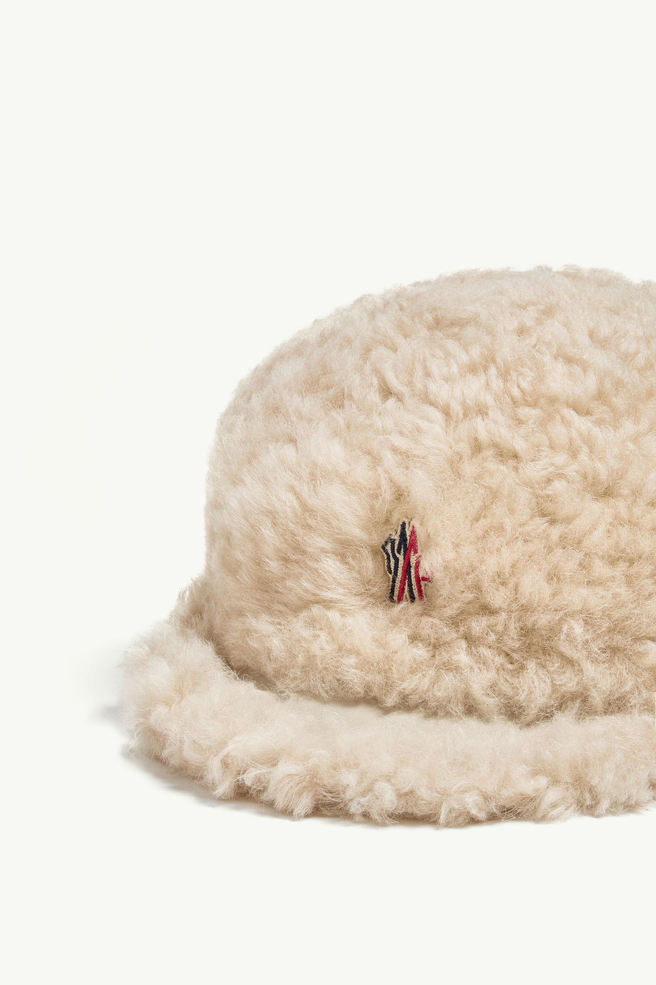 Mütze mit Lammfell- und GORE-TEX-Besatz Damen Weiß-Elfenbein Moncler 3