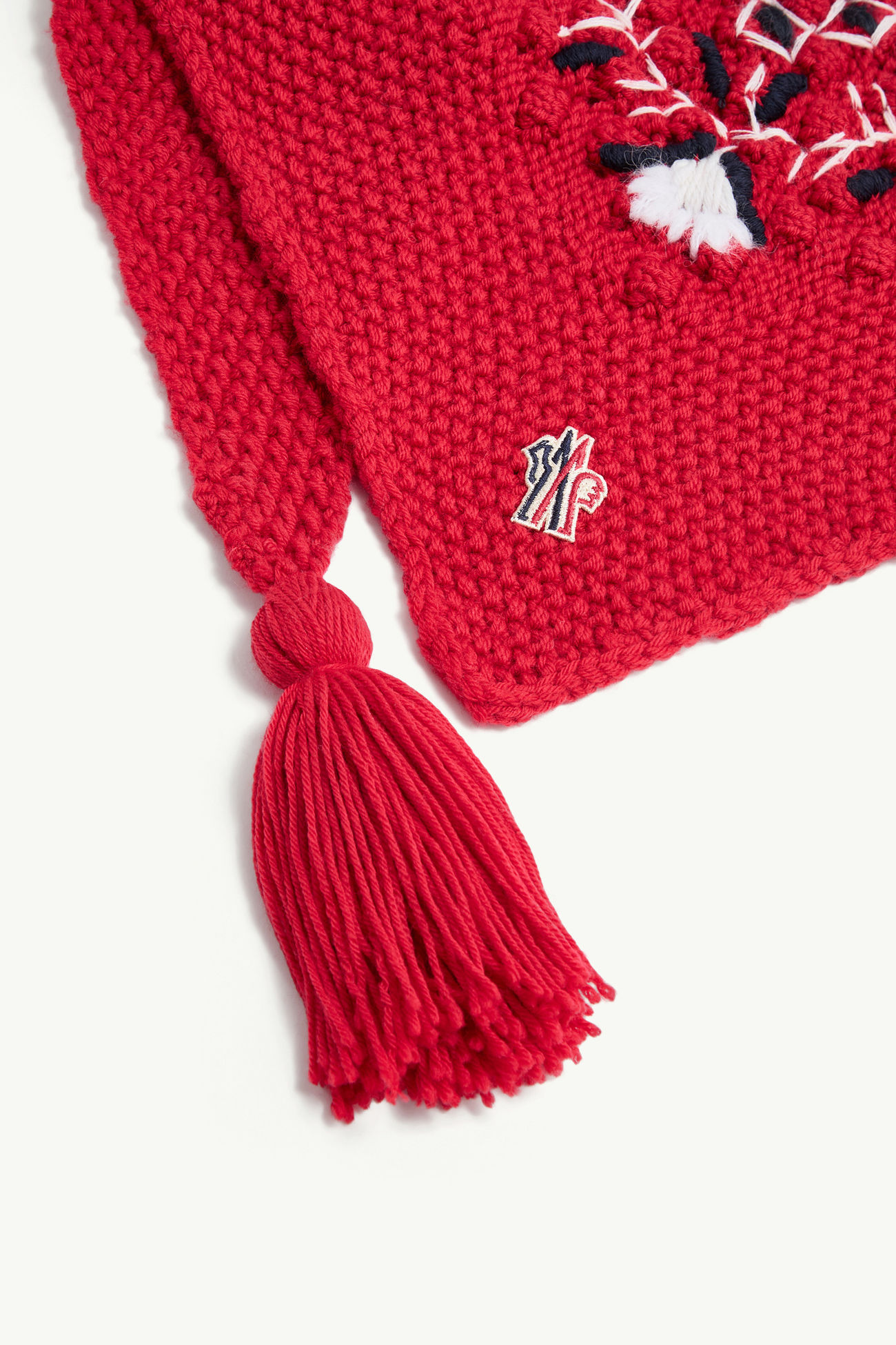 Bufanda bordada con flores Mujer Rojo Moncler 2