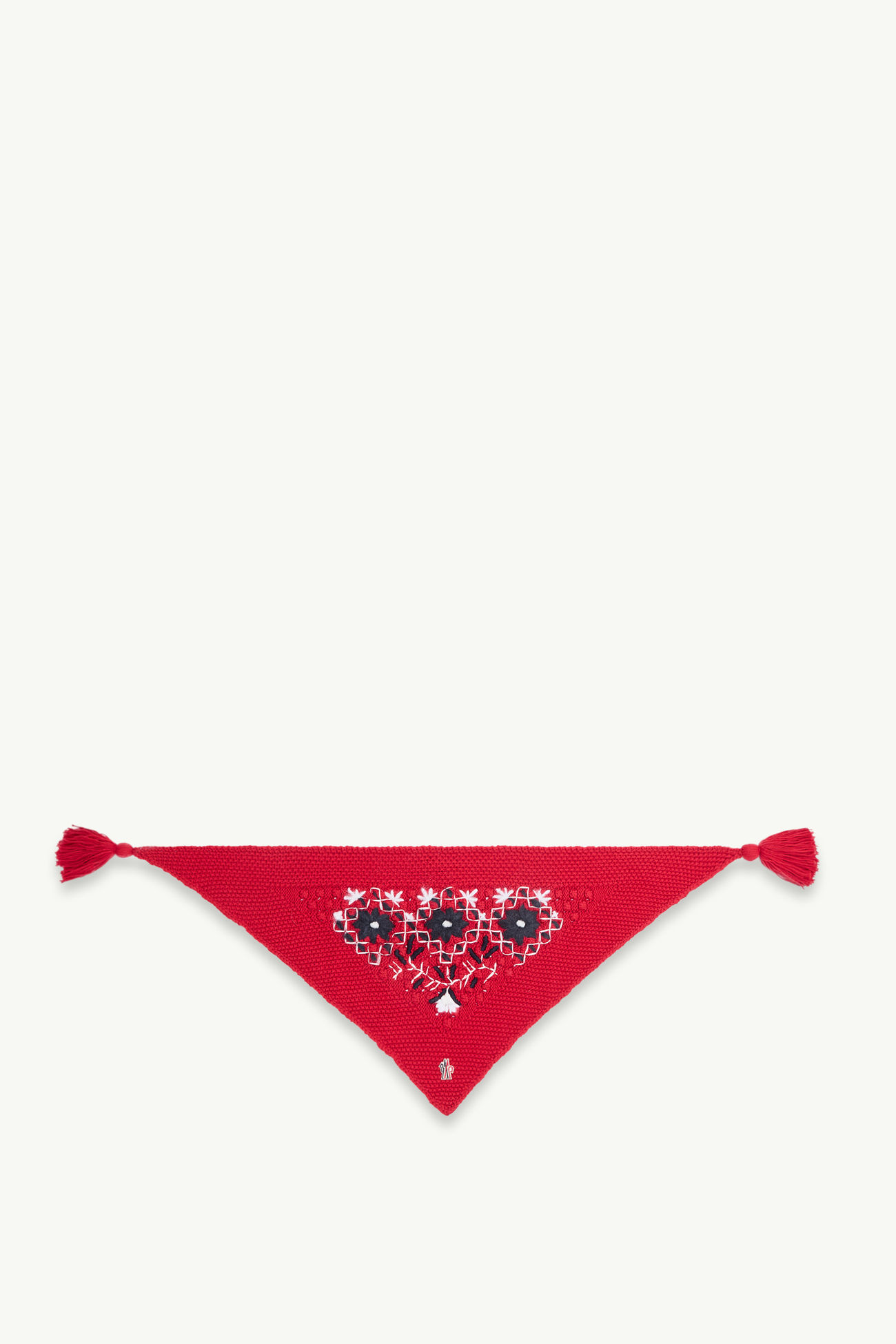 Écharpe à motif floral brodé Femmes Rouge Moncler 0