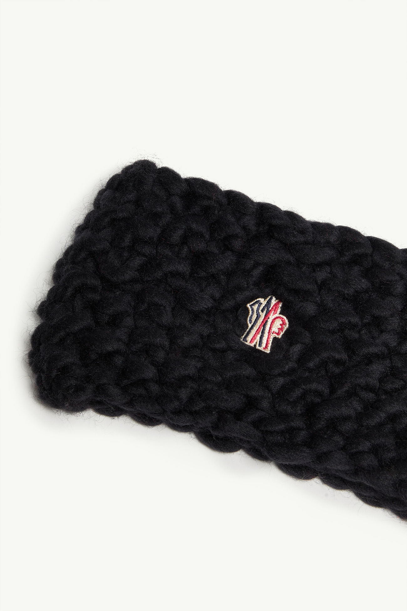 Besticktes Stirnband mit Blumen Damen Schwarz Moncler 2