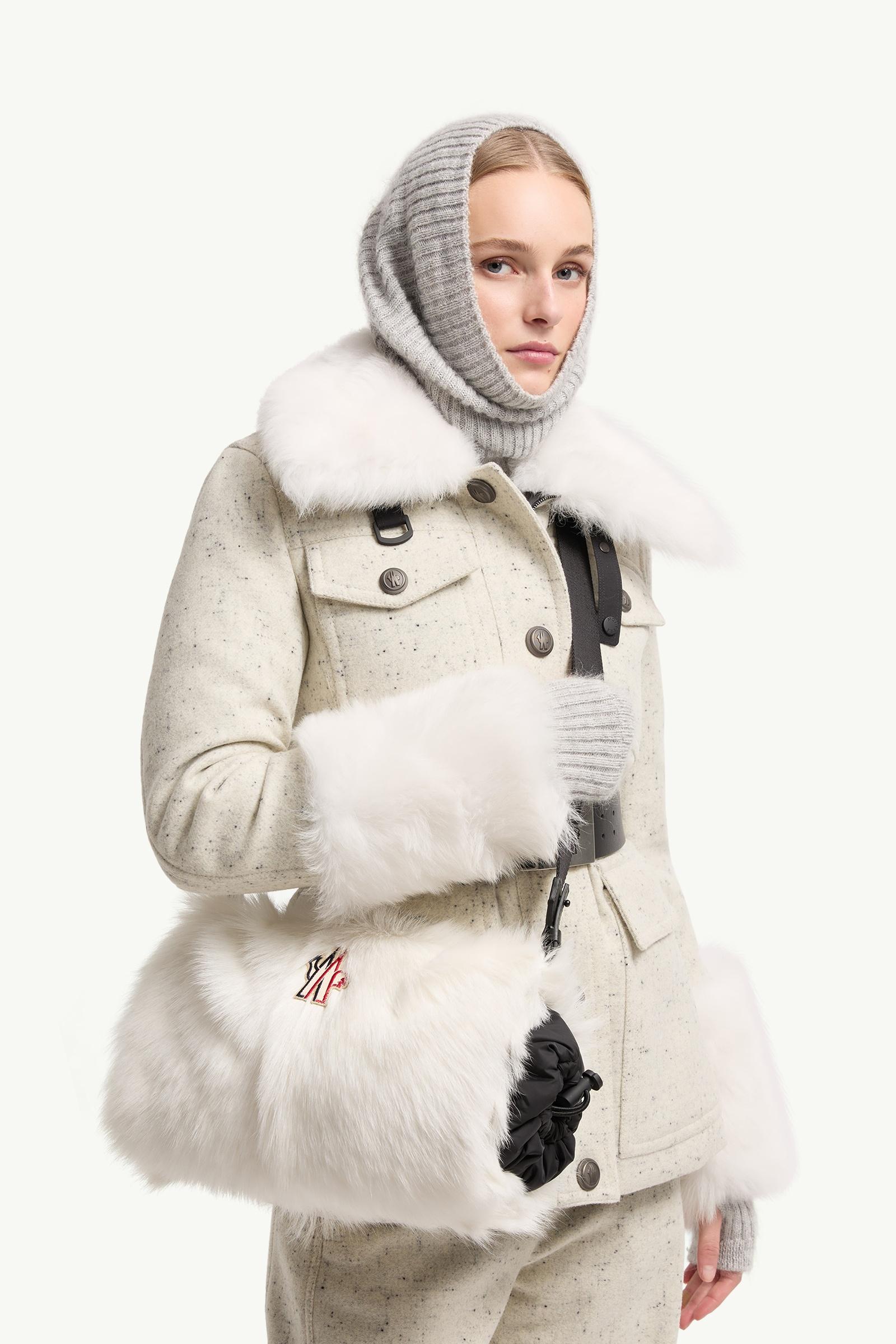 White Shearling Handwarmer & Pouch - Bags & Small Accessories for