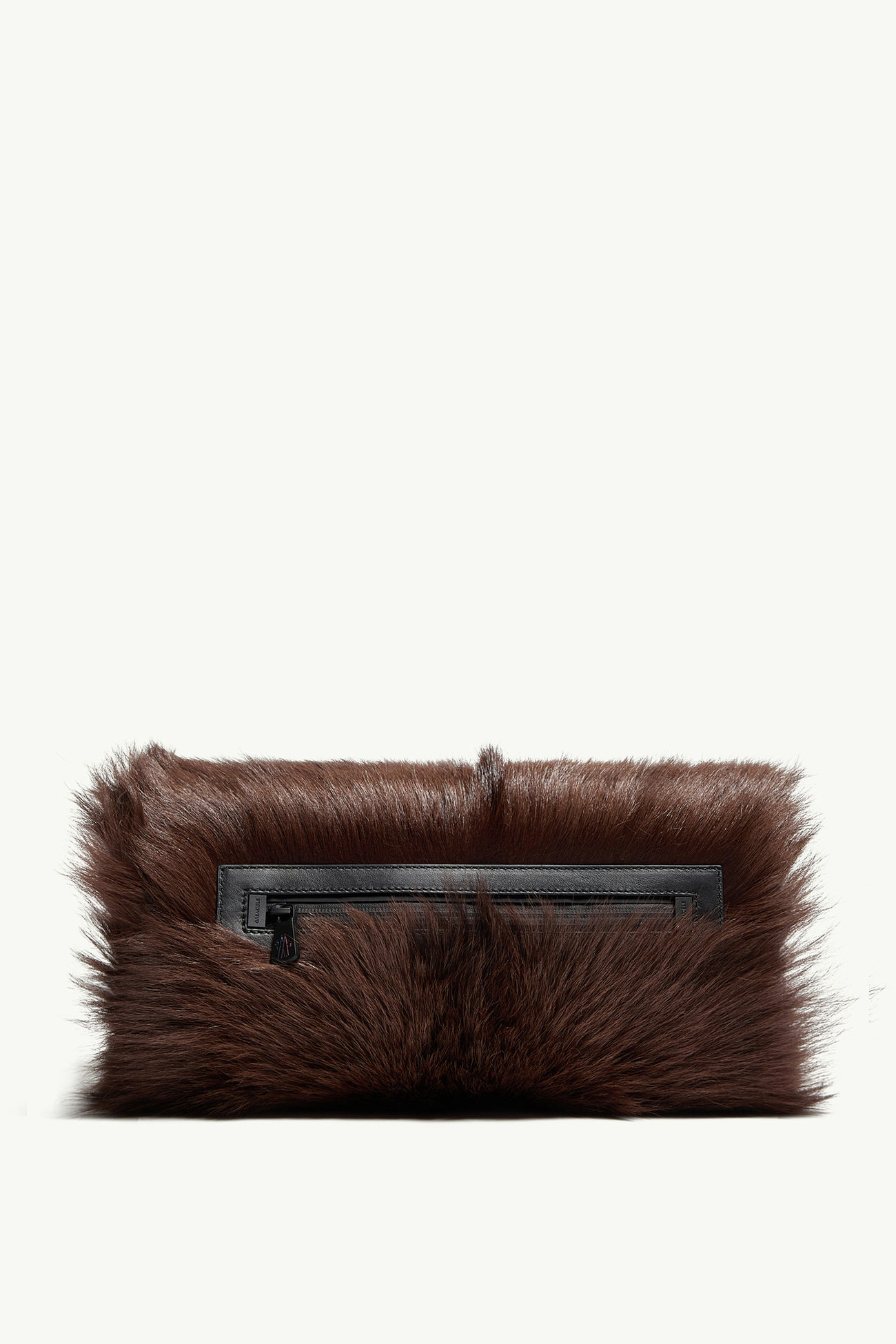 Calentador de manos y funda de piel de oveja joven Mujer Marrón Moncler 3