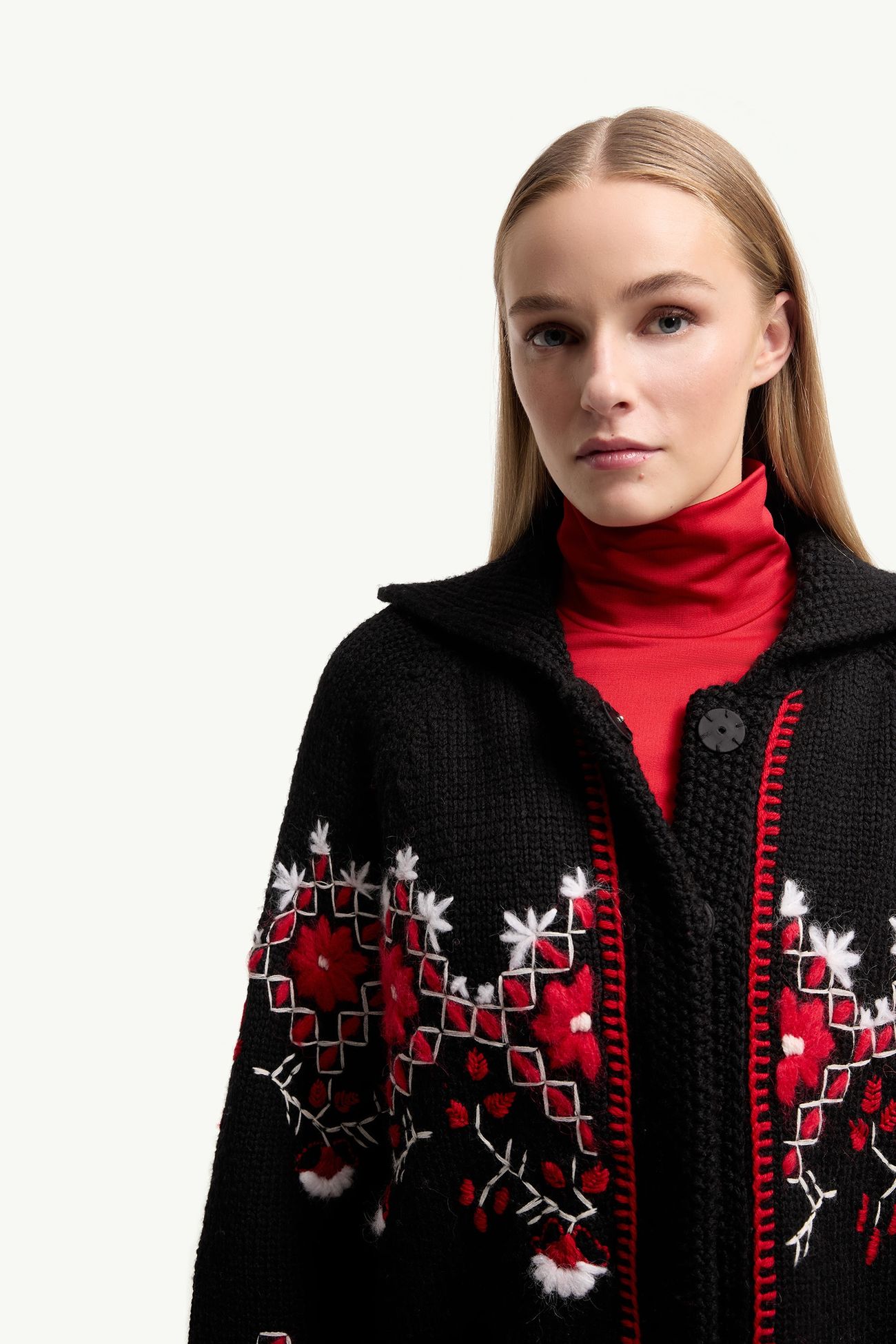 女士刺绣羊毛混纺开衫 女士 黑色 Moncler 5