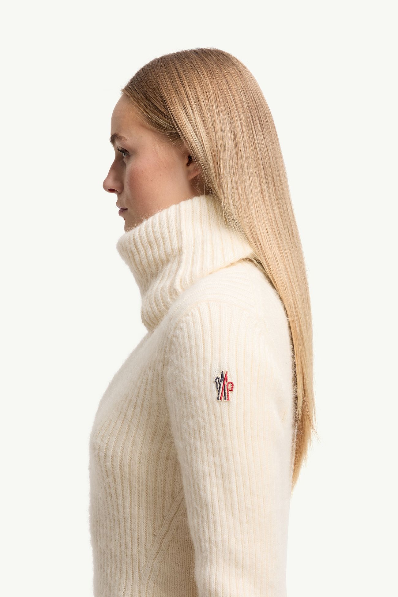 Maglione in misto lana e mohair Donna Bianco Avorio Moncler 1