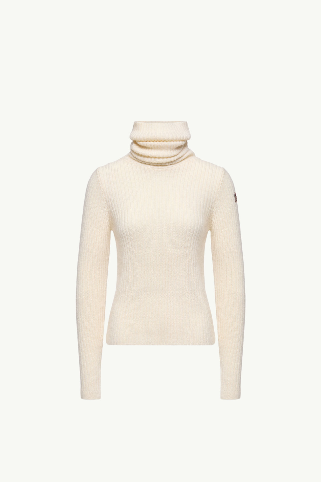 Wool & Mohair Blend Turtleneck Sweater Women White Ivory Moncler 2