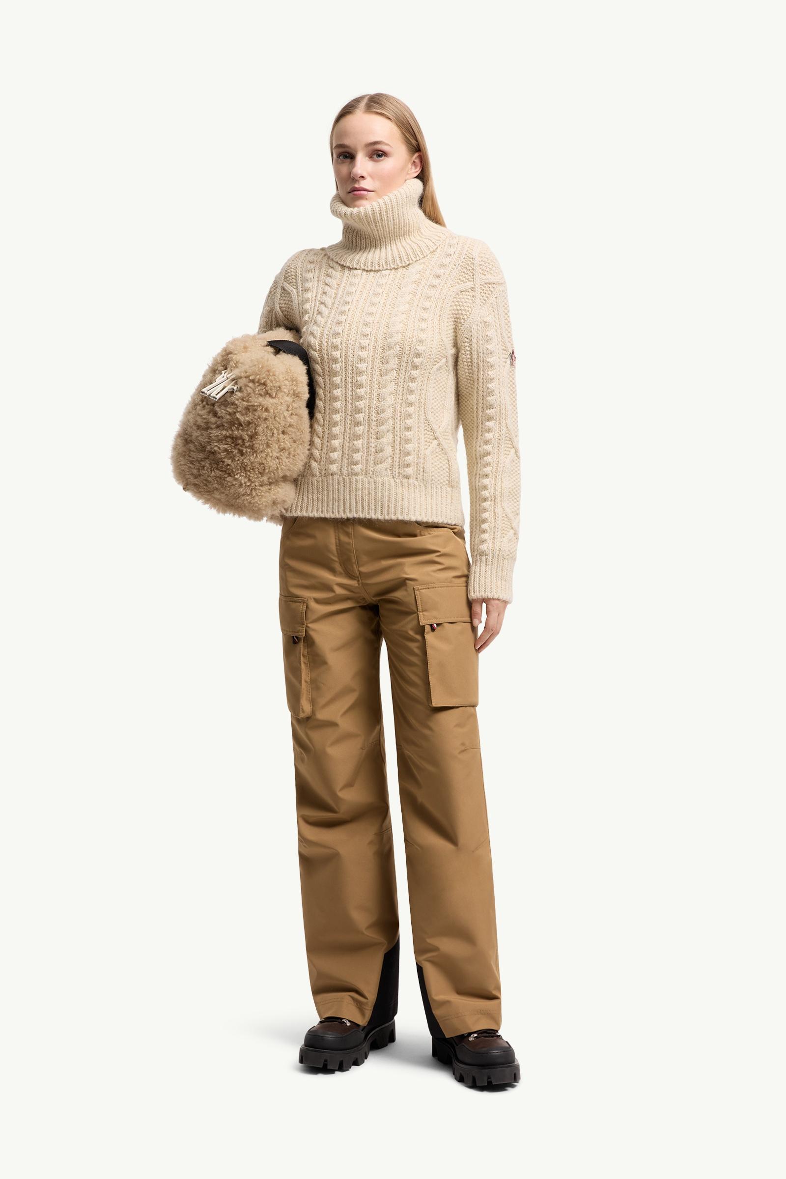White Ivory Wool & Mohair Blend Turtleneck Sweater - Sweaters