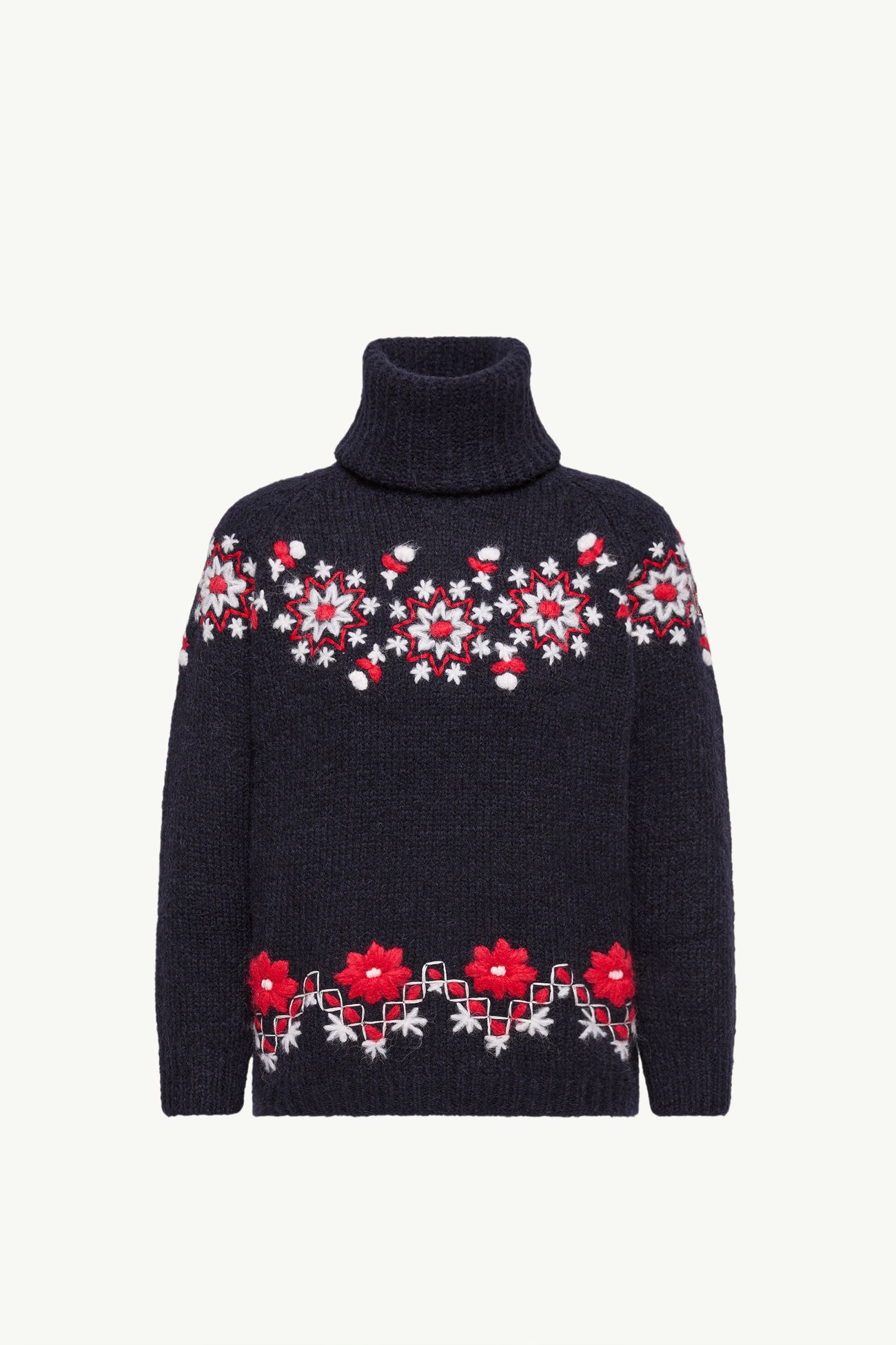 Pull à col roulé en laine et alpaga Femmes Bleu marine Moncler 2