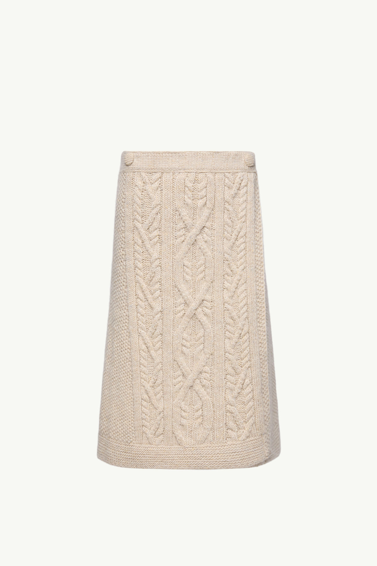 Jupe drapée en laine et mohair Femmes Blanc Ivoire Moncler 2