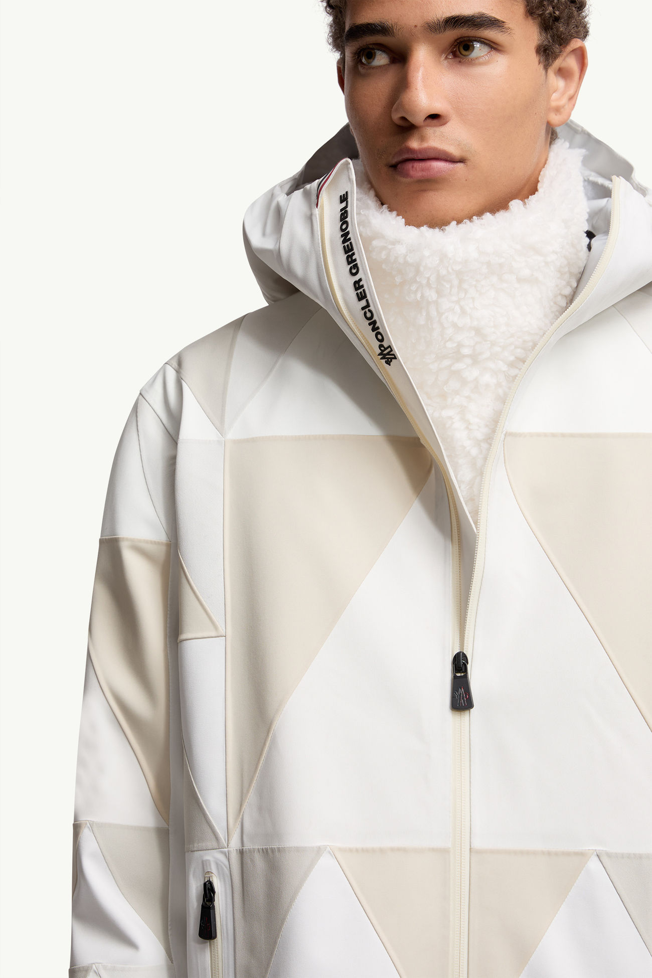 Valserine Daunen-Skijacke aus GORE-TEX Laminat-Patchwork Herren Weiß Moncler 6