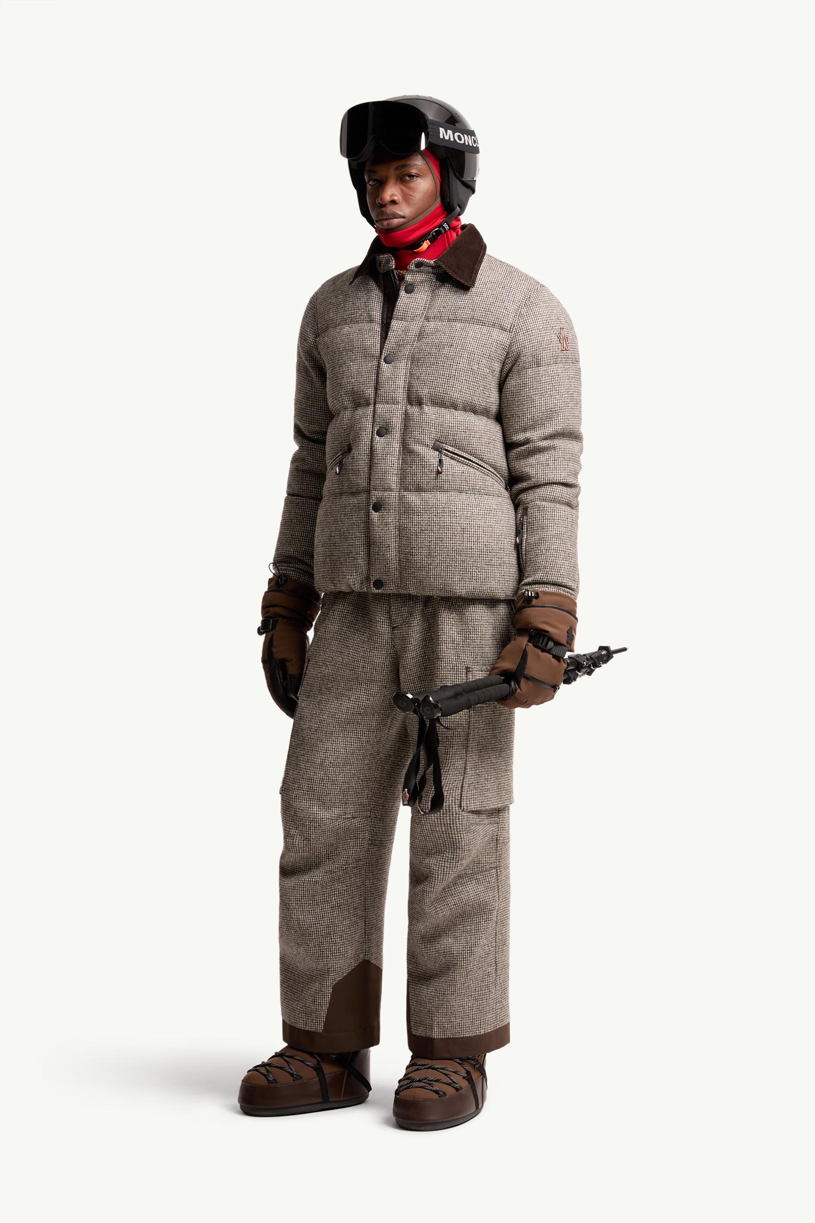 Grey Elgon Wool Down Ski Jacket - Short Down Jackets for Men