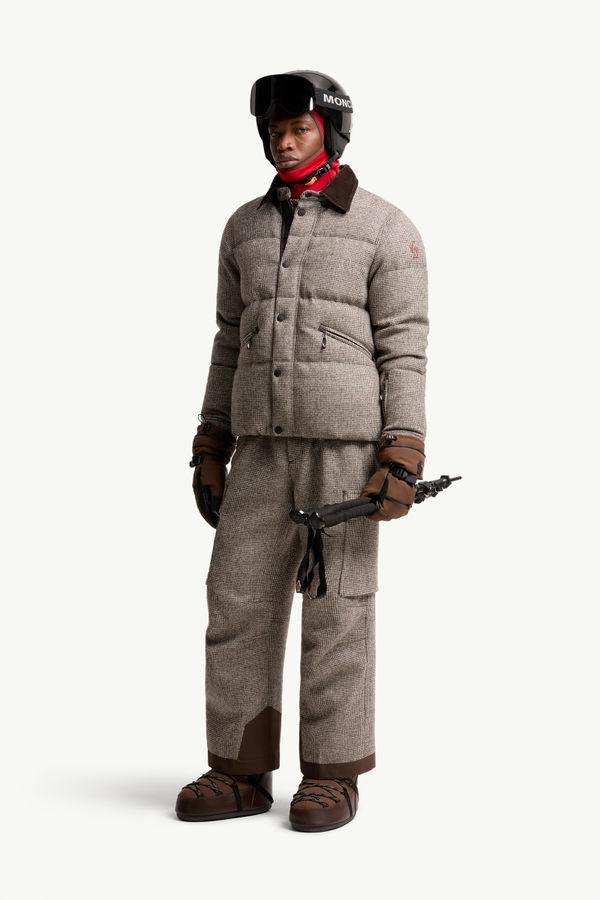 Elgon Wool Down Ski Jacket Men Gray Moncler 0