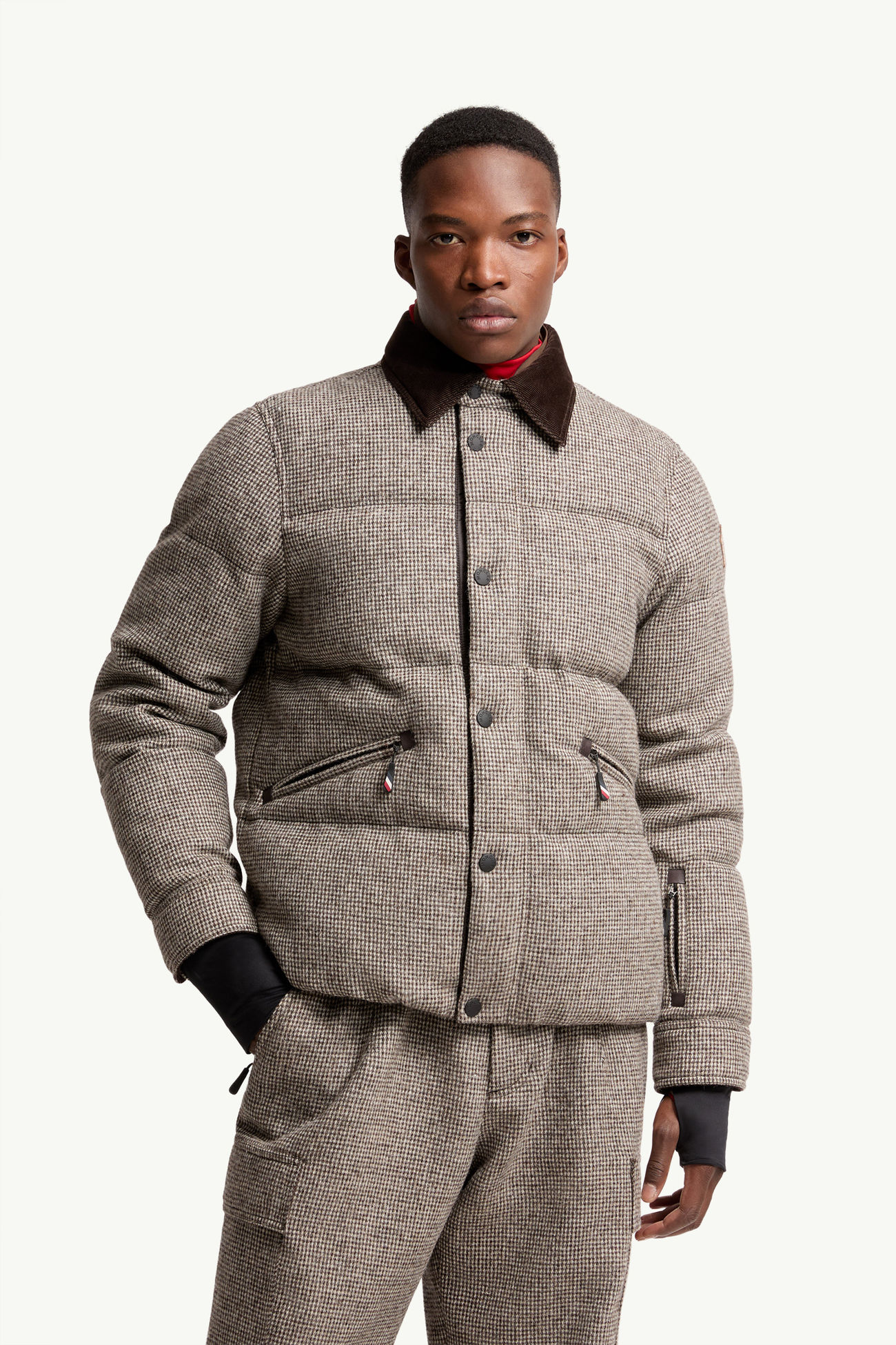 Elgon男士羊毛羽绒夹克外套 男士 灰色 Moncler 3