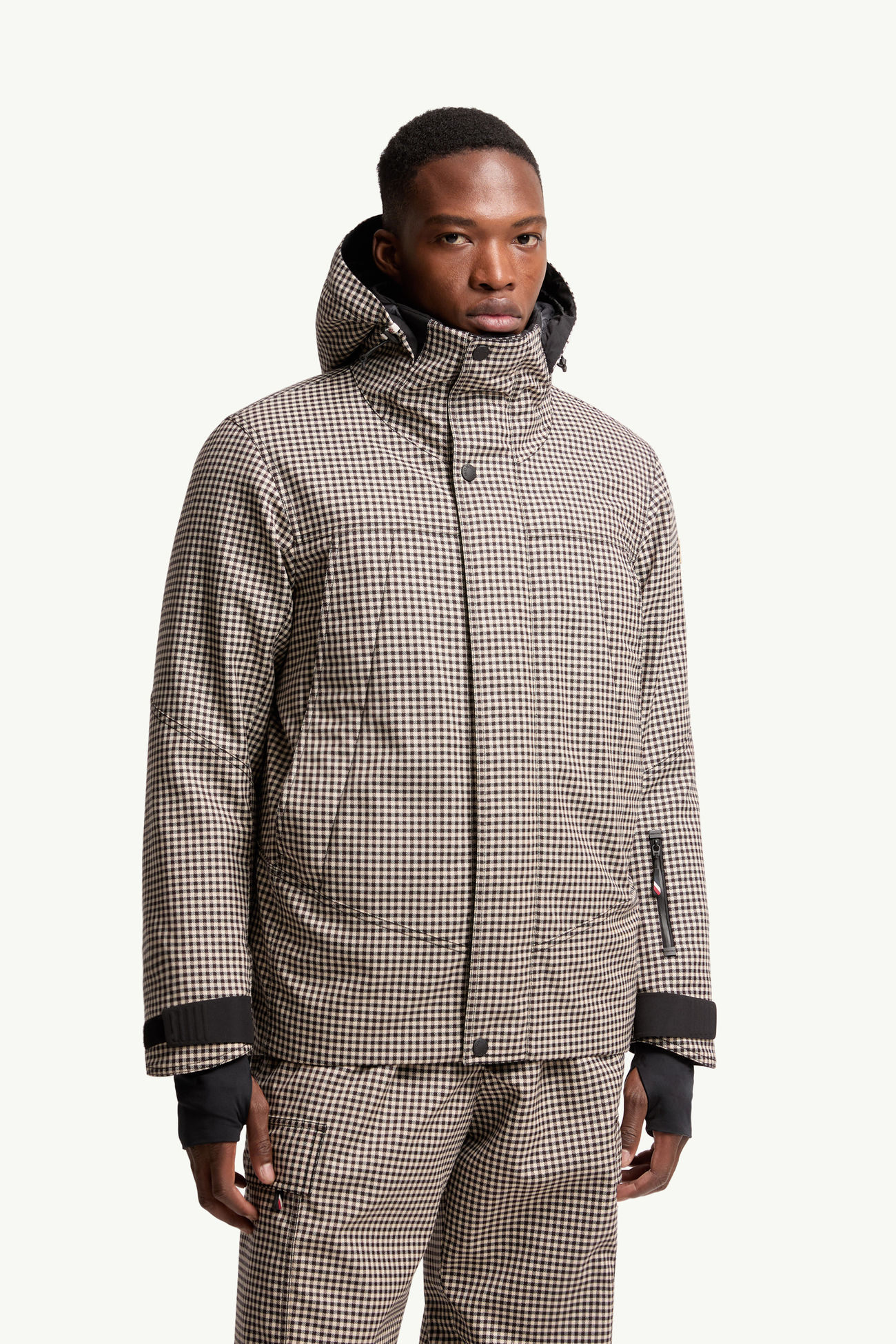 Ettal Wool Hooded Down Ski Jacket Men Gray Moncler 3