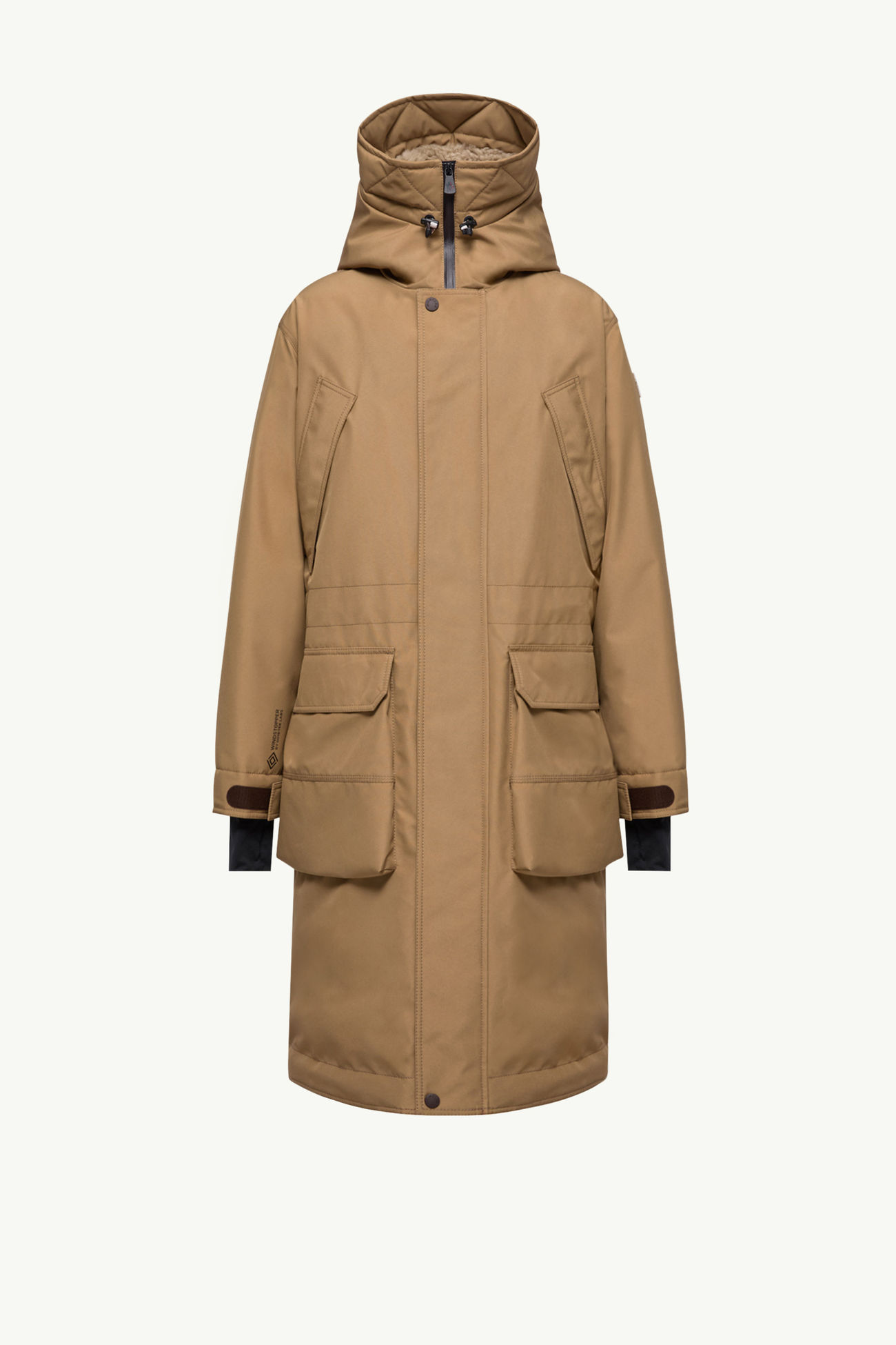 Plumífero de esquí largo con capucha de GORE-TEX laminado Foux Hombre Beige Camel Moncler 2