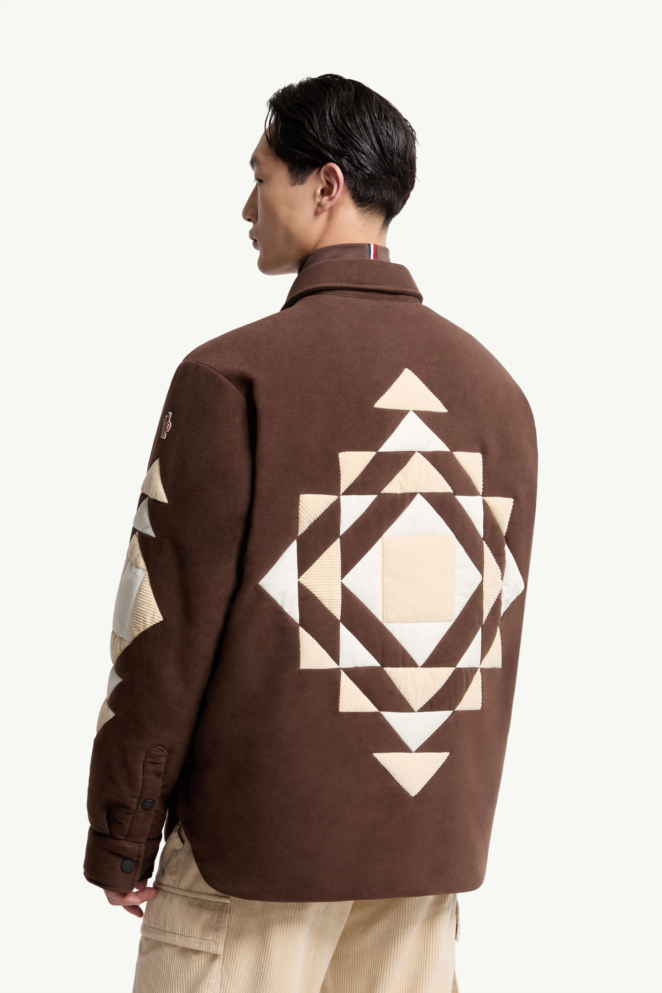 Veste-chemise matelassée Valley en velours côtelé Hommes Marron Moncler 4