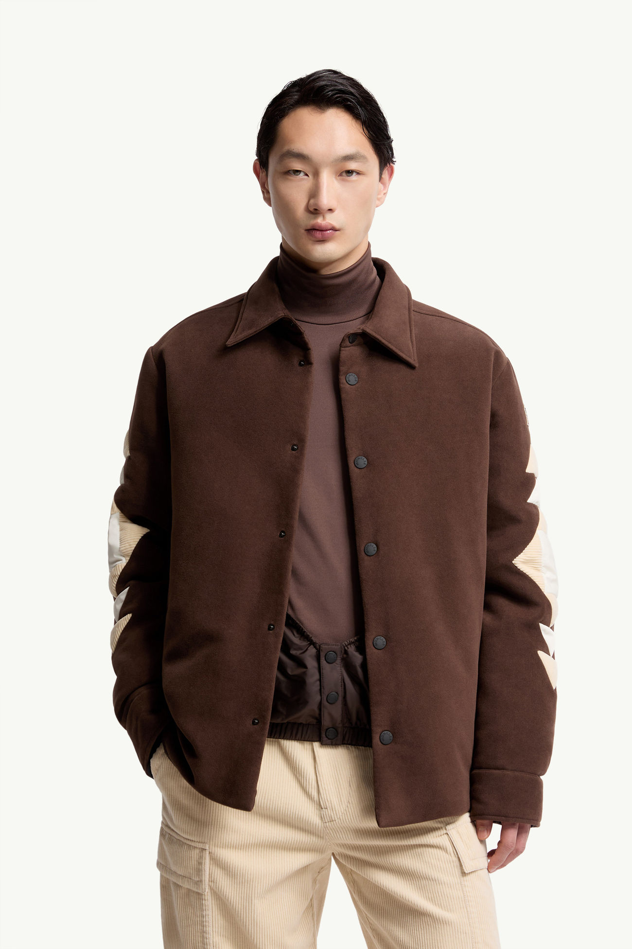 Giacca camicia imbottita Valley in velluto a costine Uomo Marrone Moncler 5