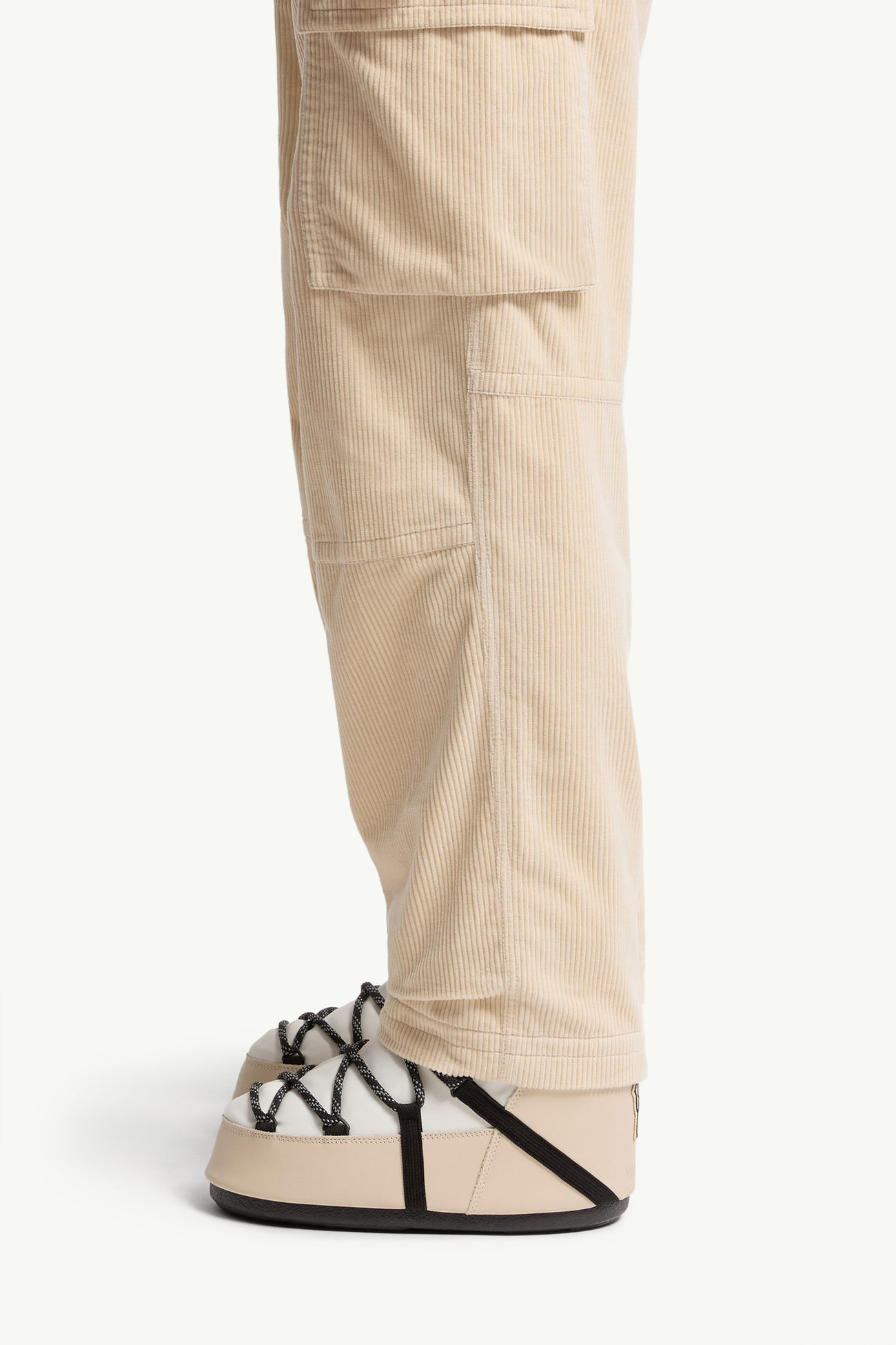 Jogginghose aus Cord Herren Weiß-Elfenbein Moncler 1