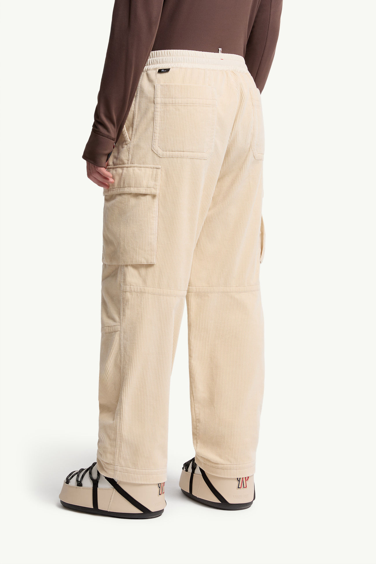 Pantalon de survêtement côtelé Hommes Blanc Ivoire Moncler 4