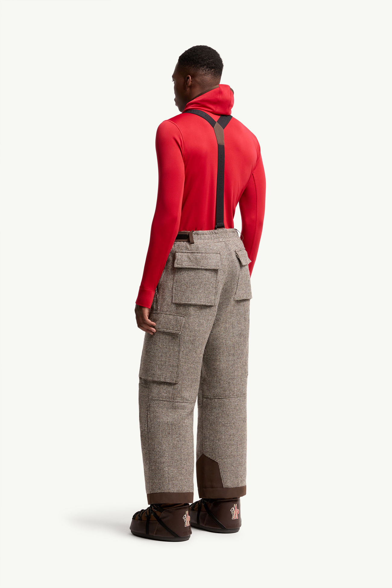 Salopette de ski en laine Hommes Gris Moncler 4