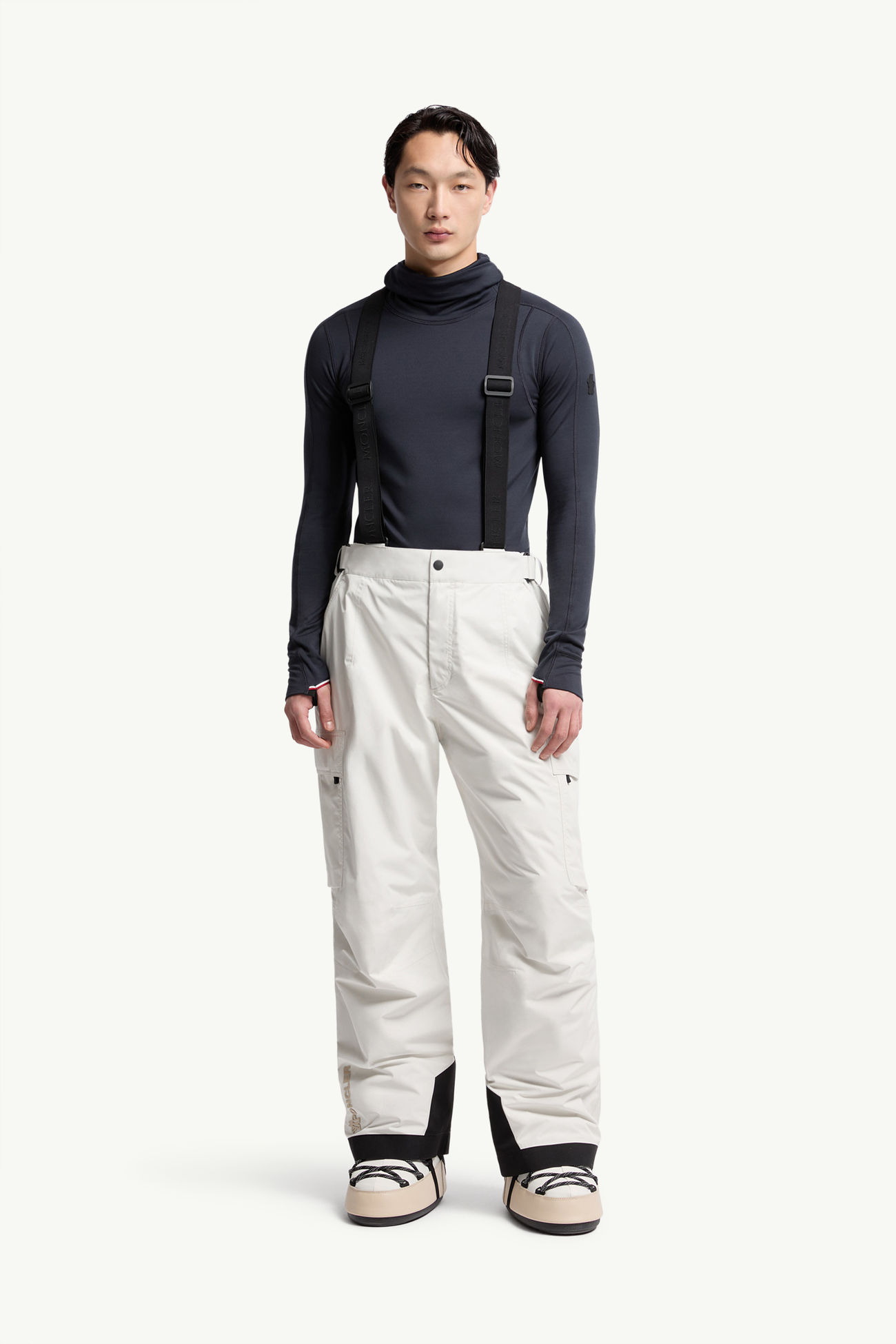 GORE-TEX層壓布料夾層滑雪吊帶褲 男士 白色 Moncler 3