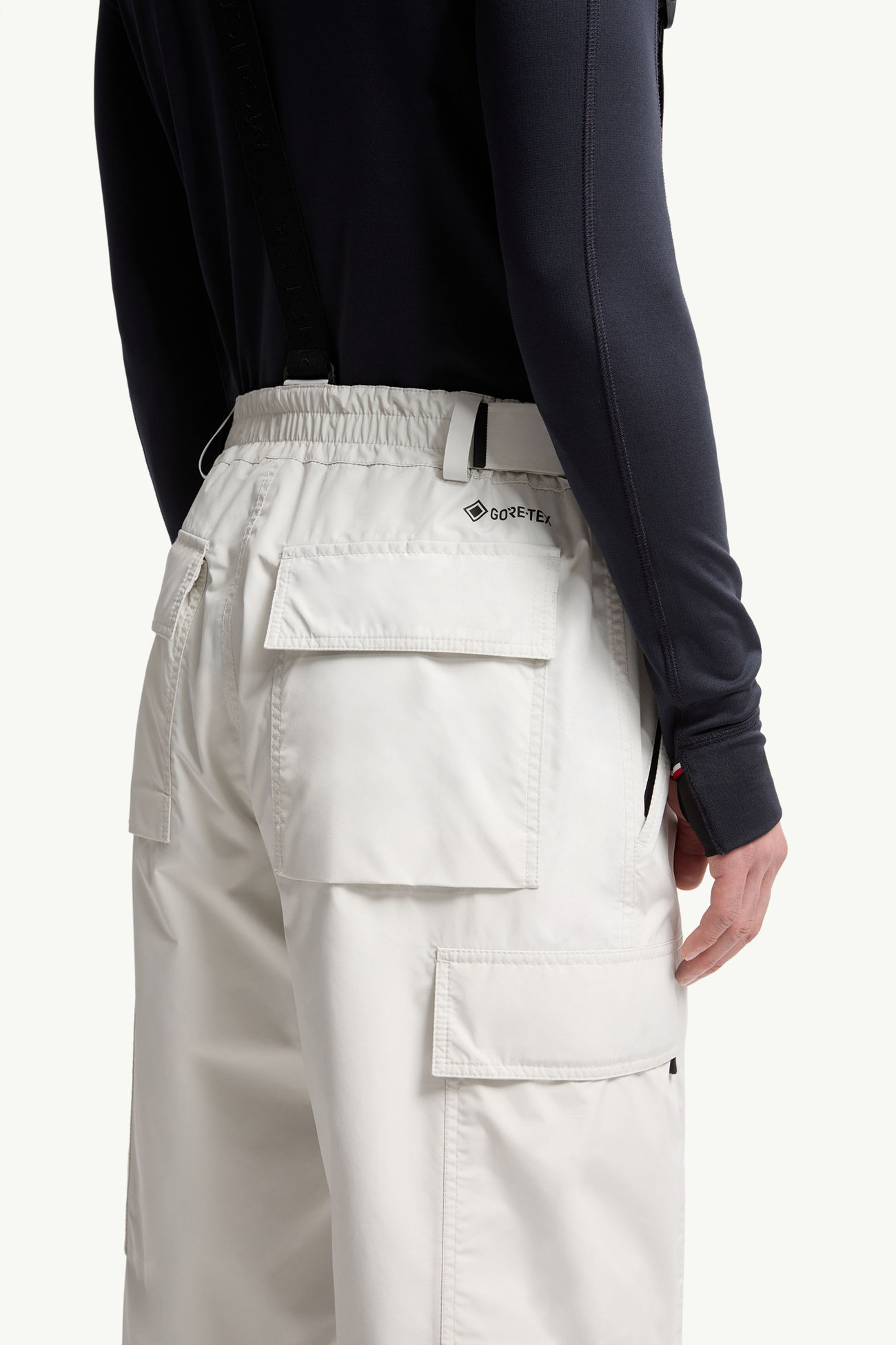 Wattierte Ski-Latzhose aus GORE-TEX Laminat Herren Weiß Moncler 5