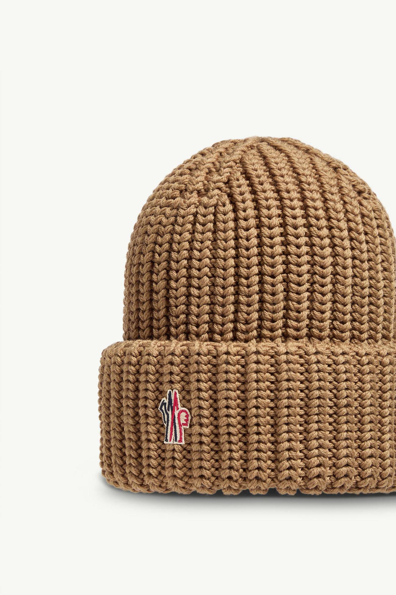 Berretto in lana logato Uomo Beige Moncler 2