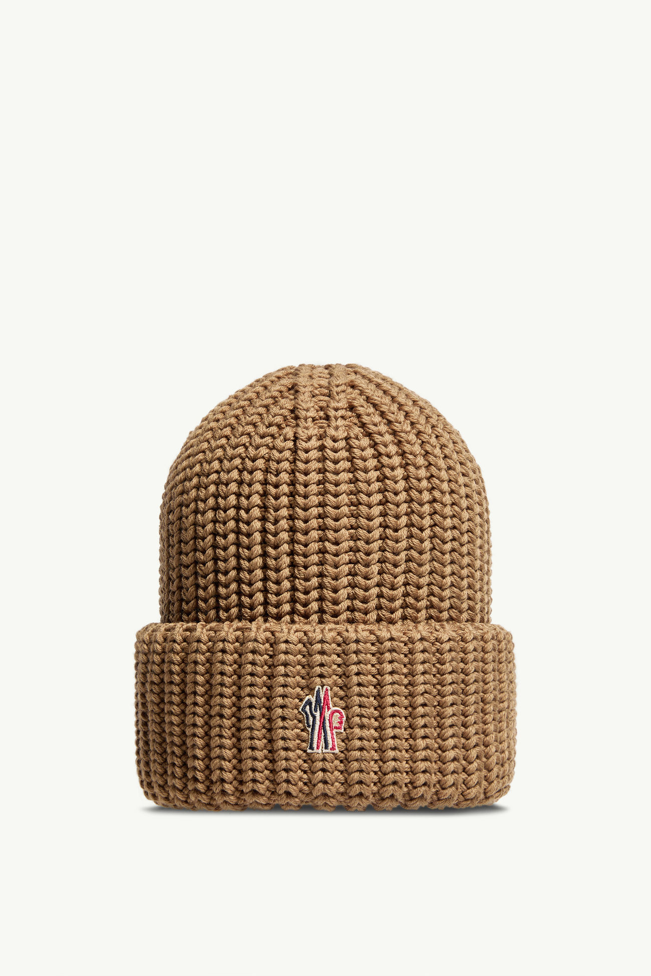Bonnet en laine à logo Hommes Beige Moncler 0