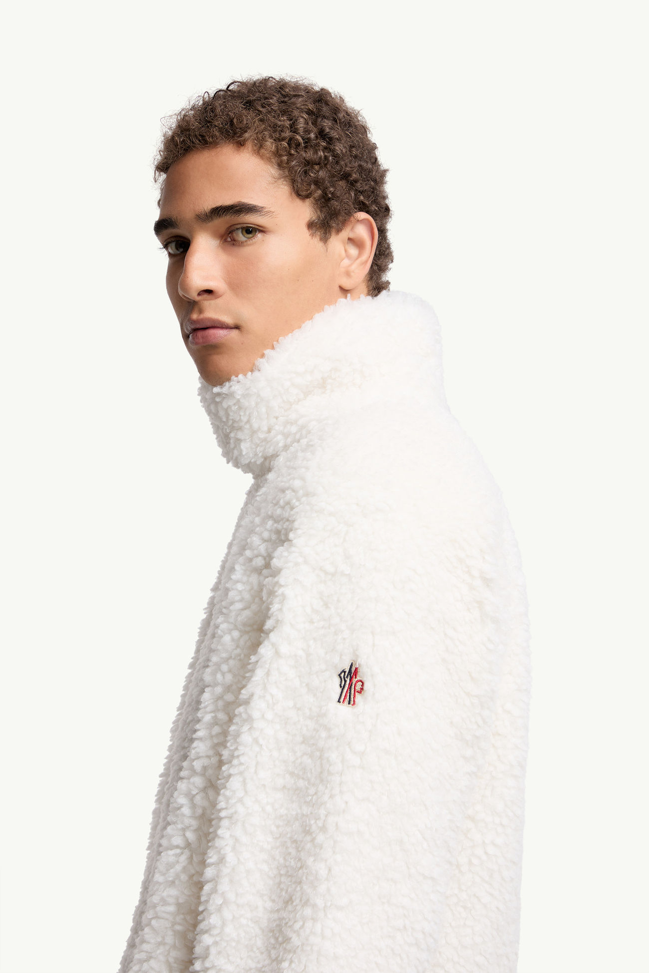 Teddy Turtleneck Sweatshirt Men White Moncler 1