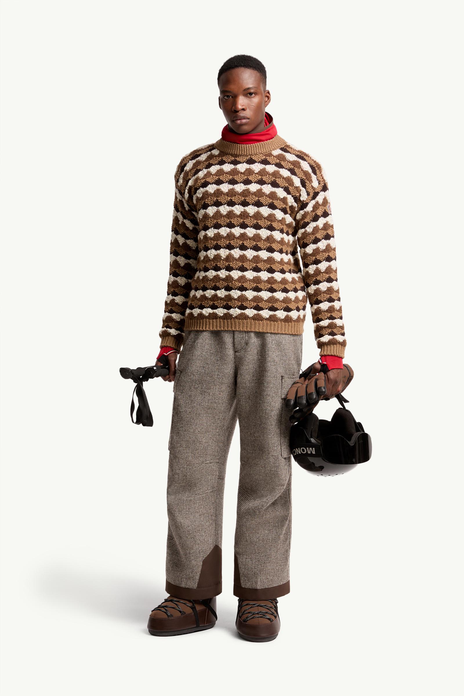 Geometric Pattern Wool & Alpaca Blend Sweater