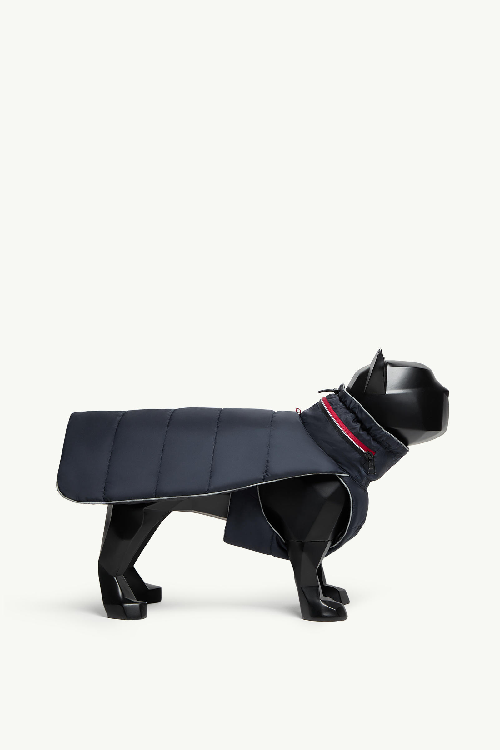 Tricolour-Trimmed Padded Dog gilet Gender Neutral Navy Blue Moncler 2