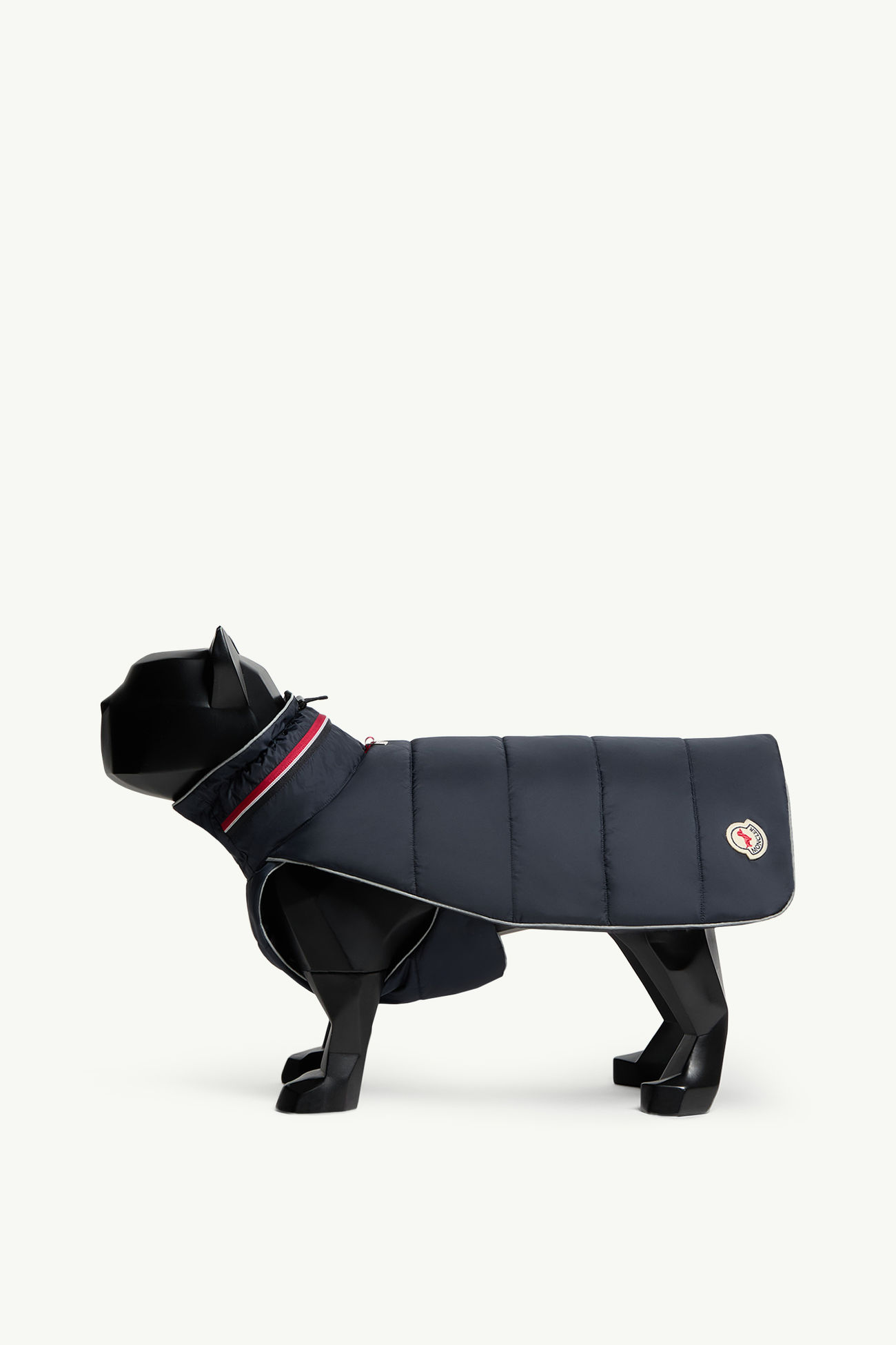 Tricolour-Trimmed Padded Dog Gilet Gender Neutral Navy Blue Moncler 0