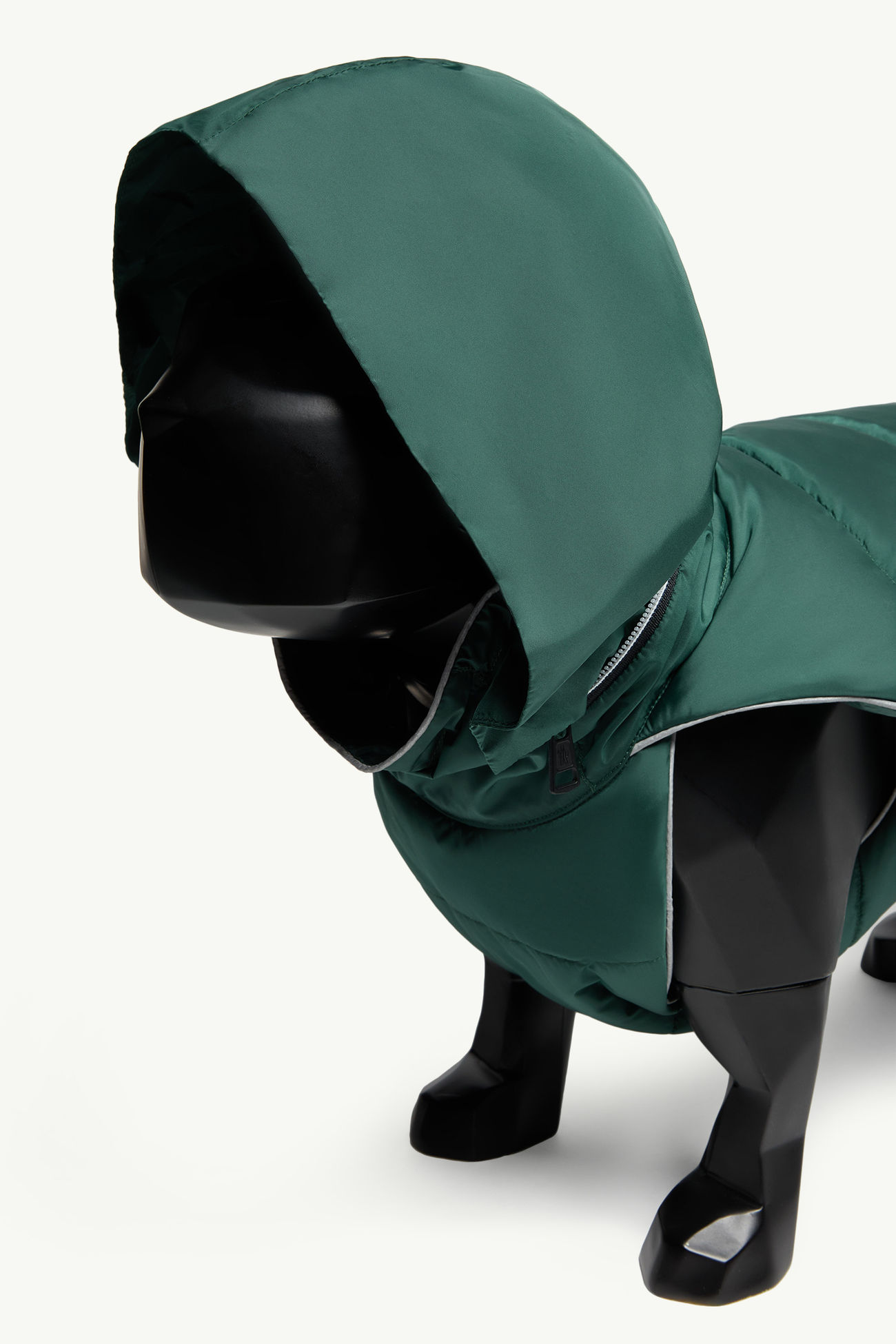 Wattierte Hundeweste mit dreifarbigem Besatz Genderneutral Blattgrün Moncler 1