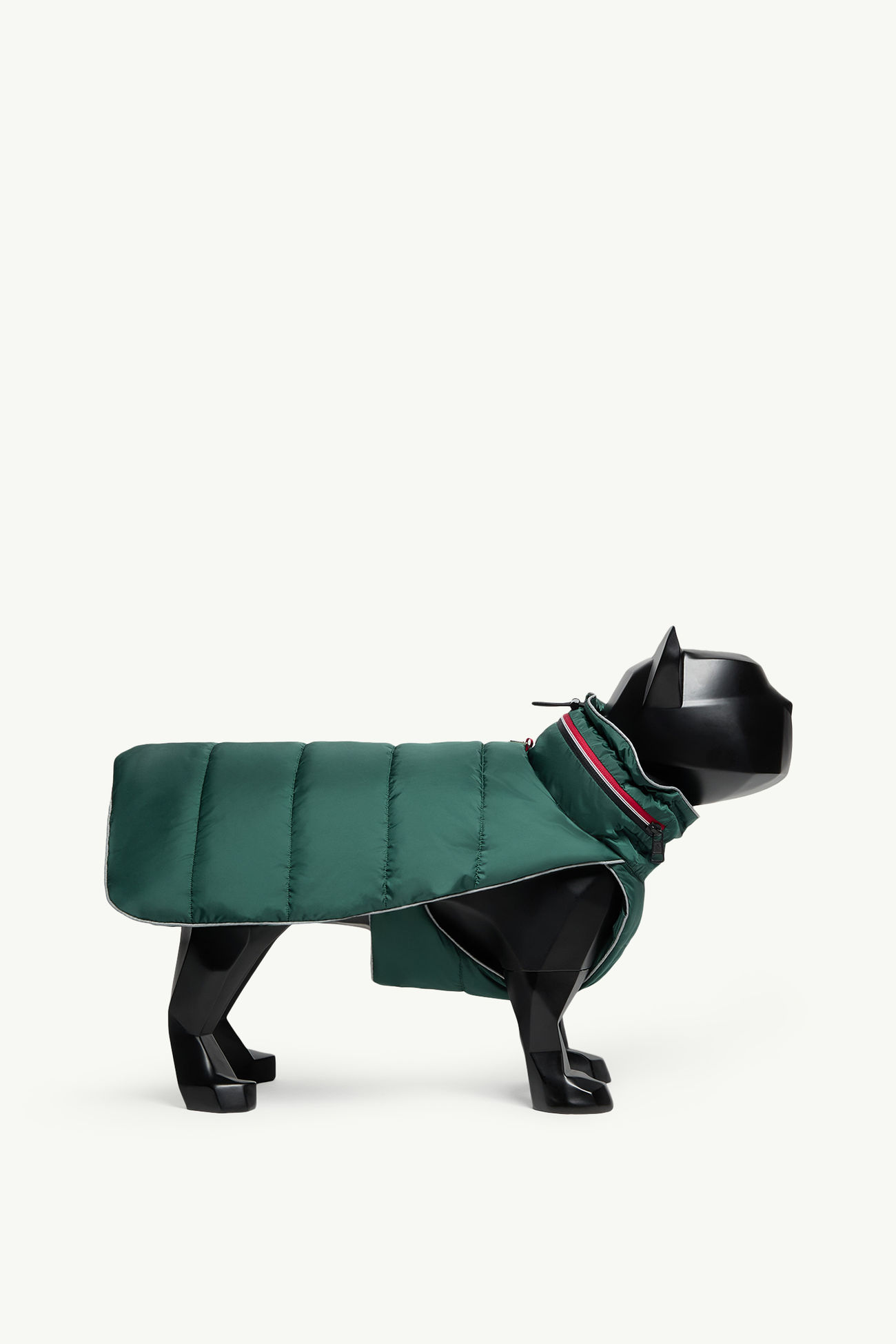 Wattierte Hundeweste mit dreifarbigem Besatz Genderneutral Blattgrün Moncler 2