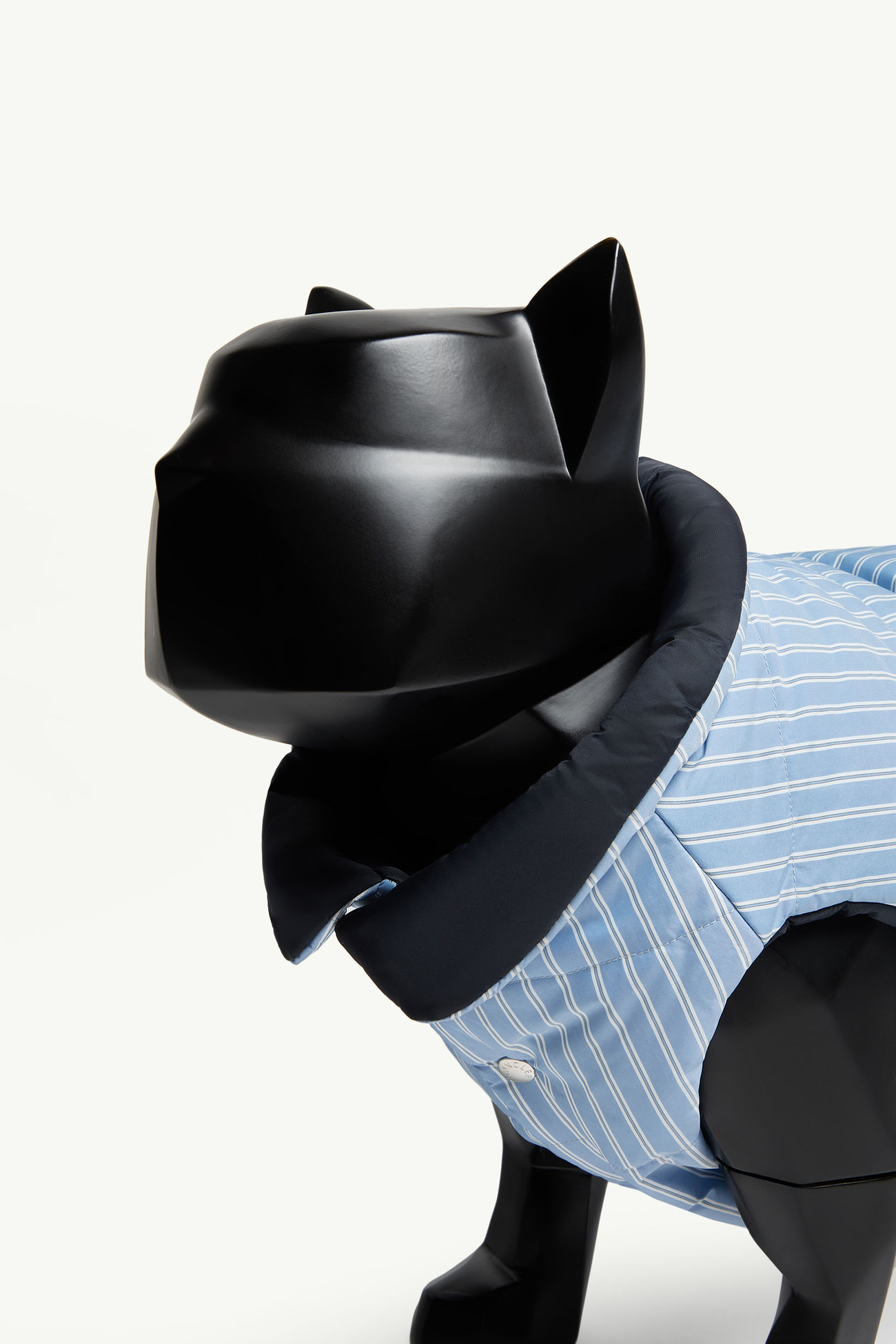 Wendbare wattierte Hundeweste Genderneutral Hellblau Moncler 1