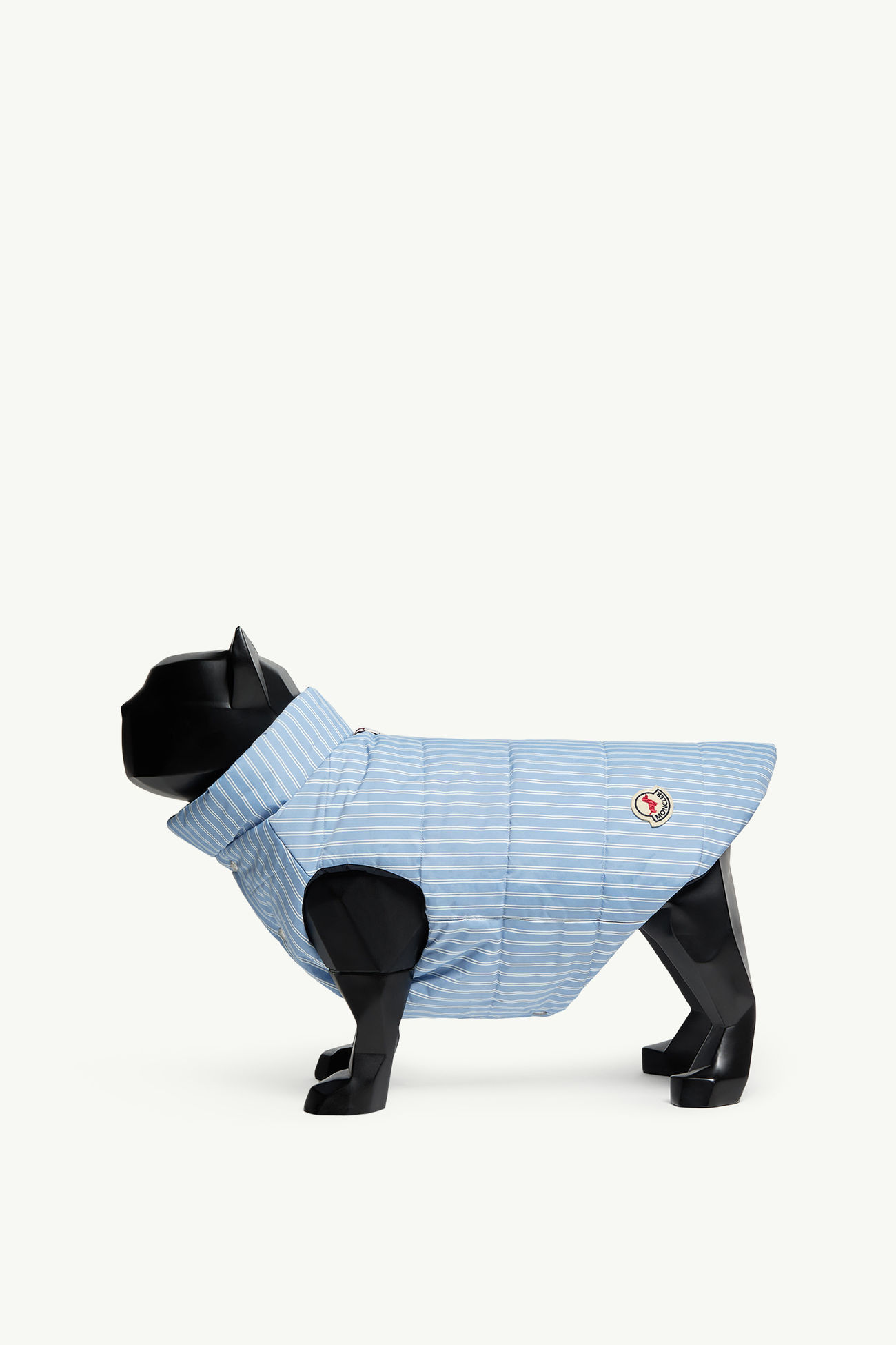 Wendbare wattierte Hundeweste Genderneutral Hellblau Moncler 0