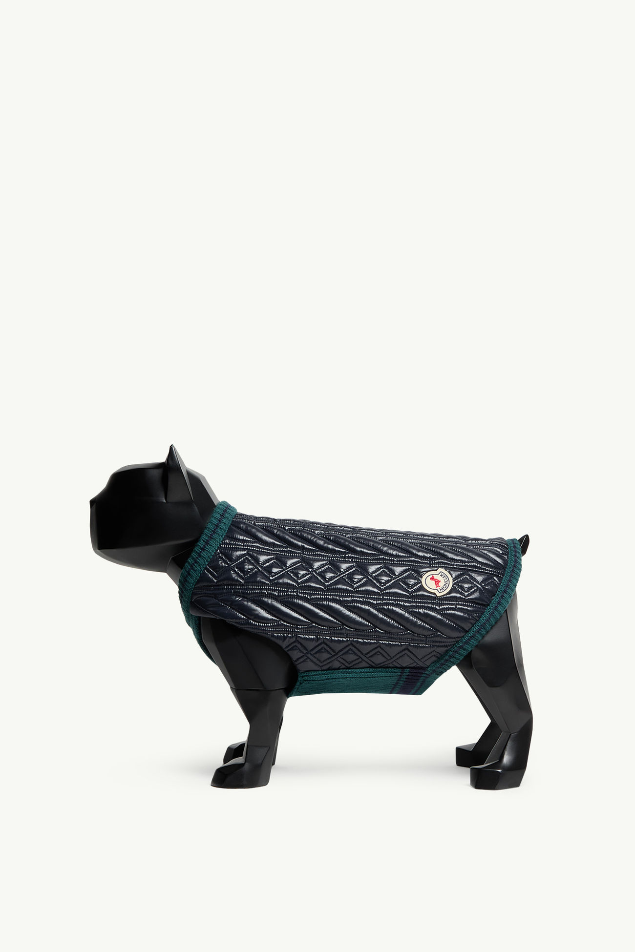 Wool-Trimmed Dog Gilet Gender Neutral Blue & Green Moncler 0