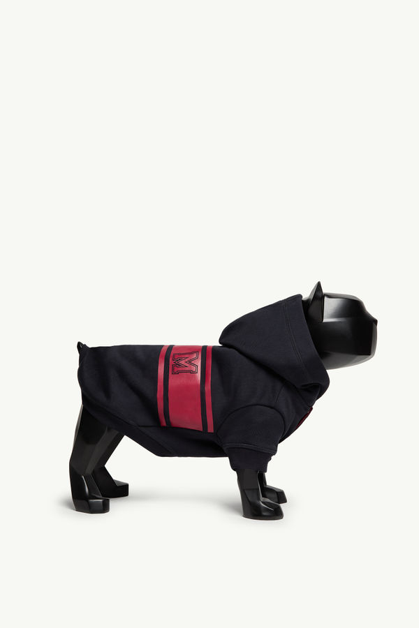 Cotton Dog Hoodie Gender Neutral Blue & Red Moncler 2