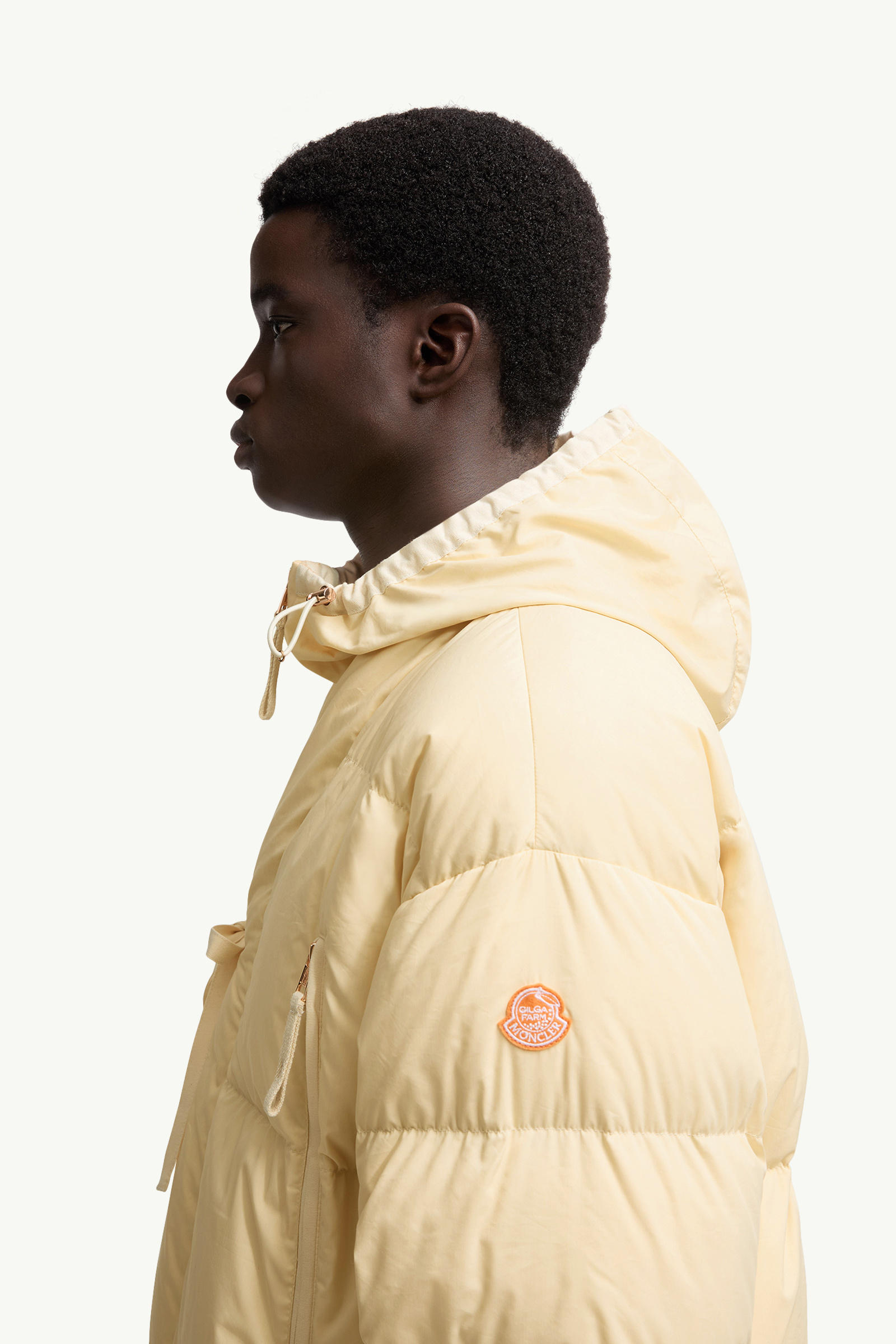 Moncler x Gilga Farm by Donald Glover Tangelo Short Down Jacket Gender Neutral Ochre Yellow Moncler 3