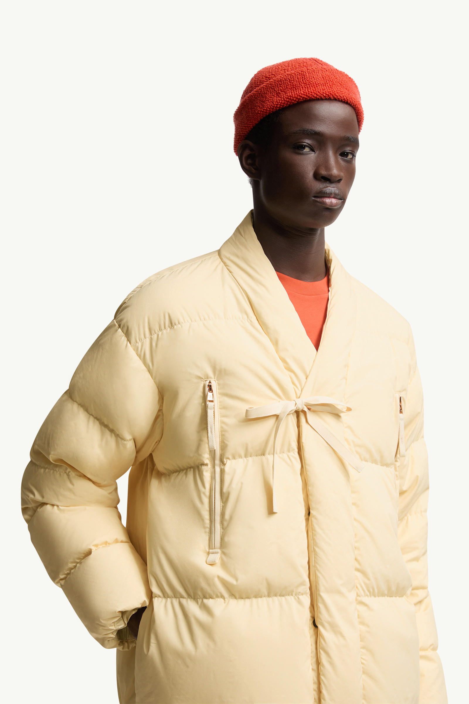 Moncler x Gilga Farm by Donald Glover Tangelo Short Down Jacket Gender Neutral Ochre Yellow Moncler 7