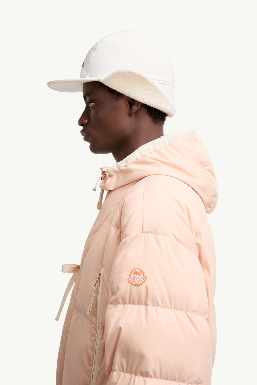 Moncler x Gilga Farm by Donald Glover Tangelo Short Down Jacket Men Peach Pink Moncler 1