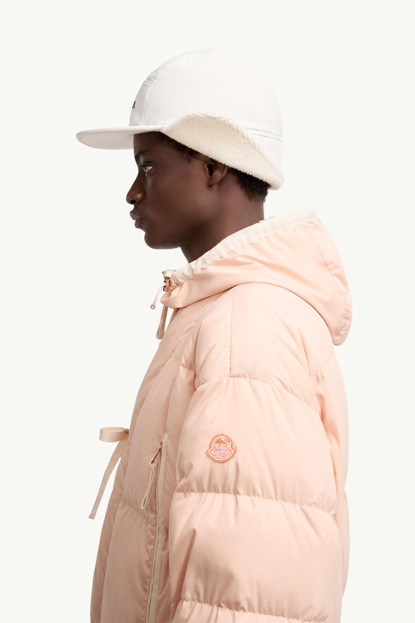 Moncler x Gilga Farm by Donald Glover Tangelo Short Down Jacket Men Peach Pink Moncler 1