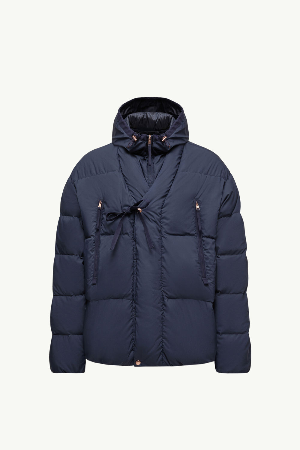 Moncler x Gilga Farm by Donald Glover Tangelo Short Down Jacket Men Navy Blue Moncler 2