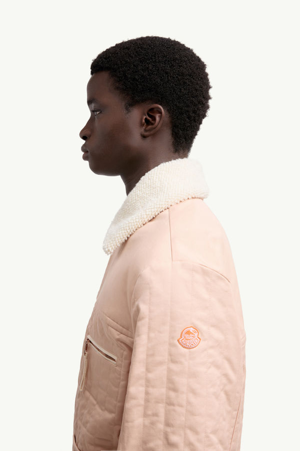 Moncler x Gilga Farm by Donald Glover Kishus Padded Shirt Jacket Men Peach Pink Moncler 1